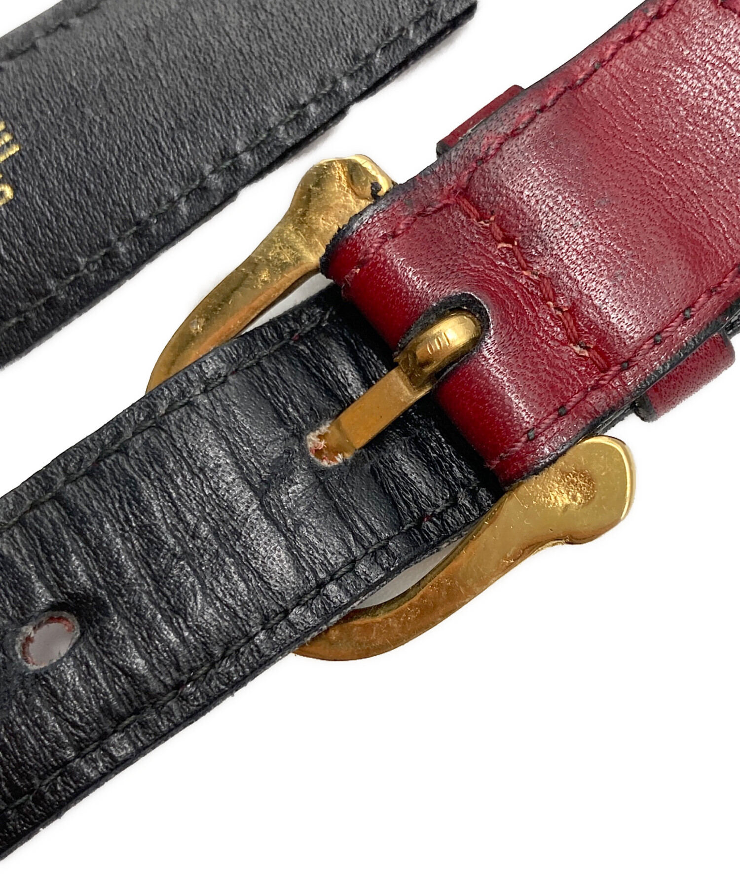 中古・古着通販】CELINE (セリーヌ) トリオンフレザーベルト ワイン