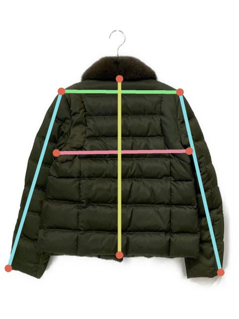 中古・古着通販】PRADA (プラダ) ミンクファーダウンジャケット カーキ