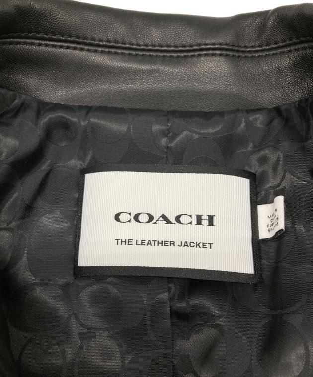 中古・古着通販】COACH (コーチ) ラムレザージャケット ブラック