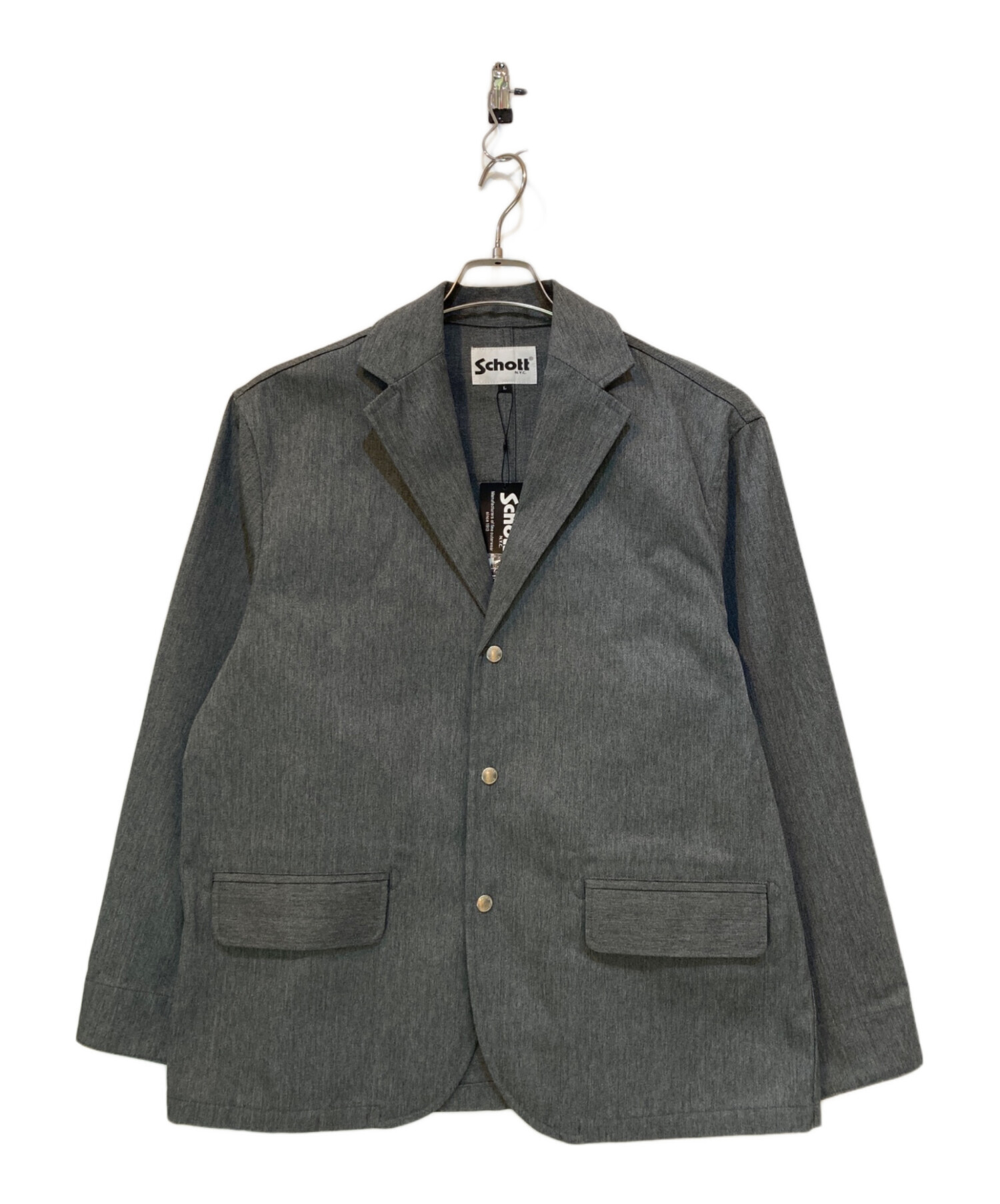 中古・古着通販】Schott (ショット) TC WORK 3B JACKET グレー サイズ 中古・古着通販】Schott (ショット) TC WORK 3B JACKET グレー サイズ