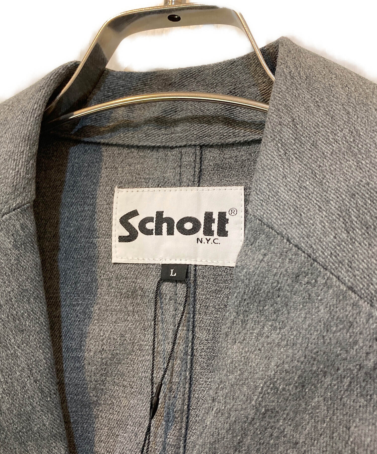 【未使用】TC WORK 3B JACKET/Schott 中古・古着通販】Schott (ショット) TC WORK 3B JACKET グレー サイズ