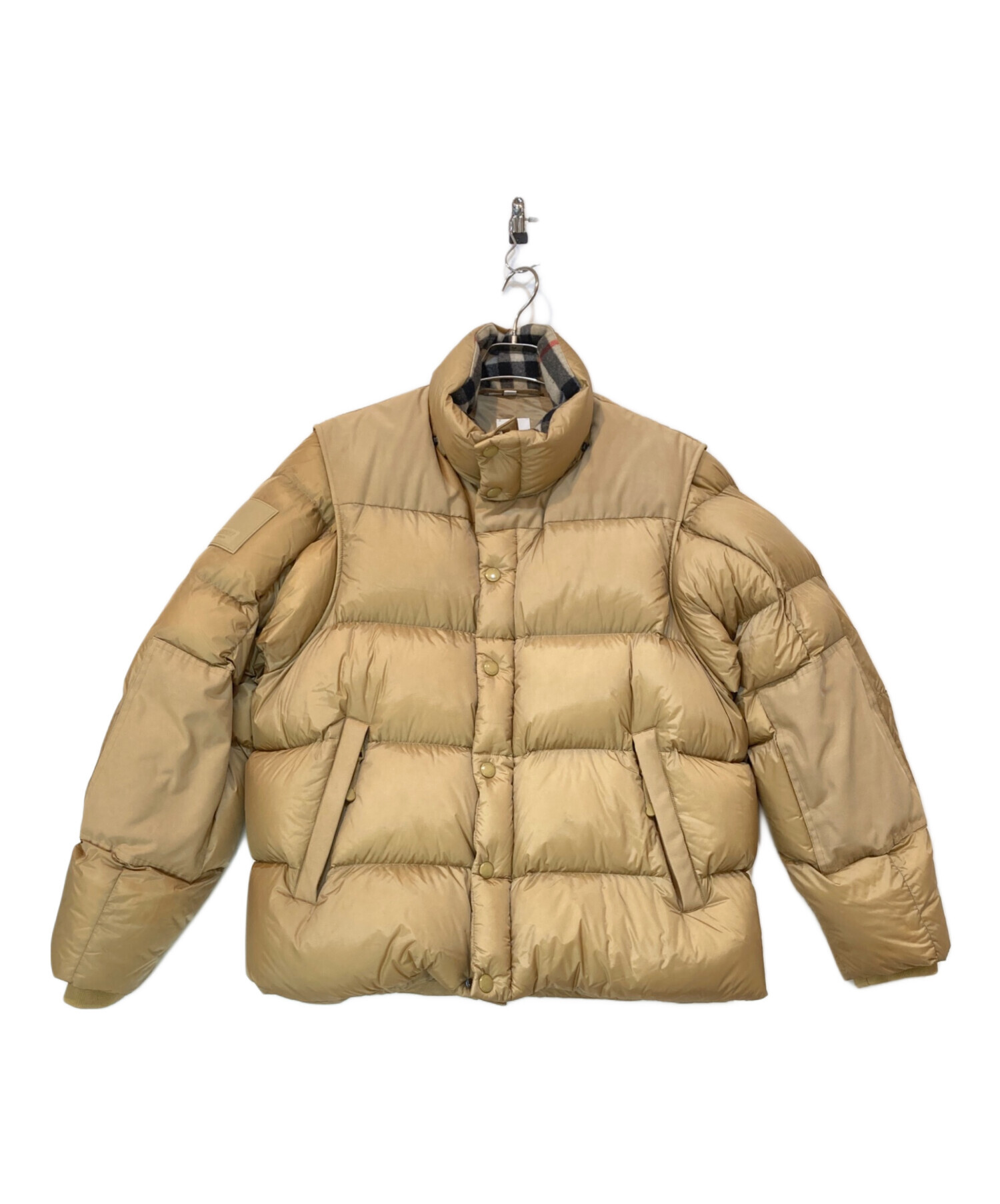 BURBERRY現行　リバーシブル フード付きジャケットM ベージュ リバーシブル チェック ジャケット (アーカイブベージュ Archive beige