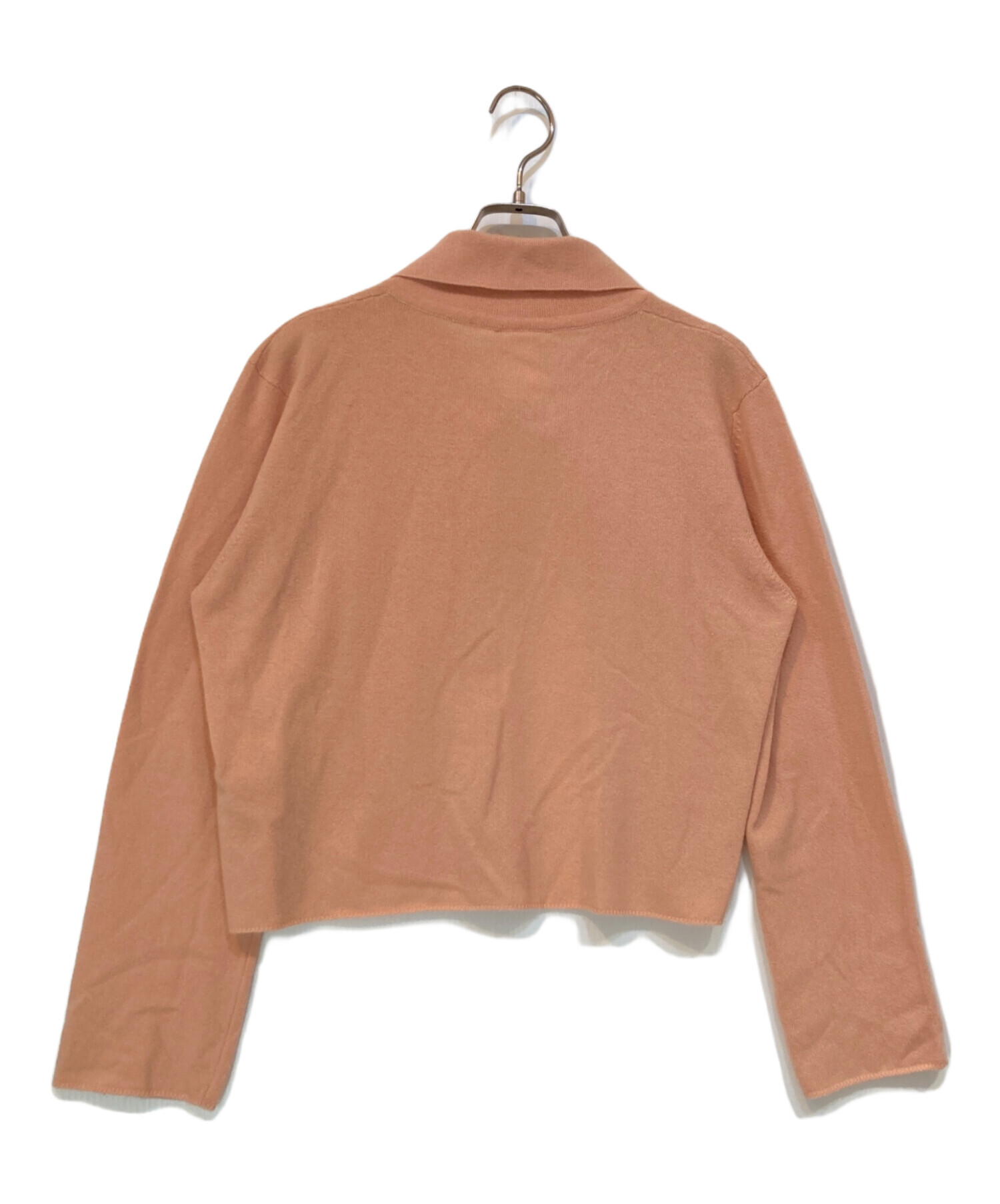 CHANEL ピンク カーディガン 38 中古・古着通販】CHANEL (シャネル) 襟付 カシミヤカーディガン ピンク