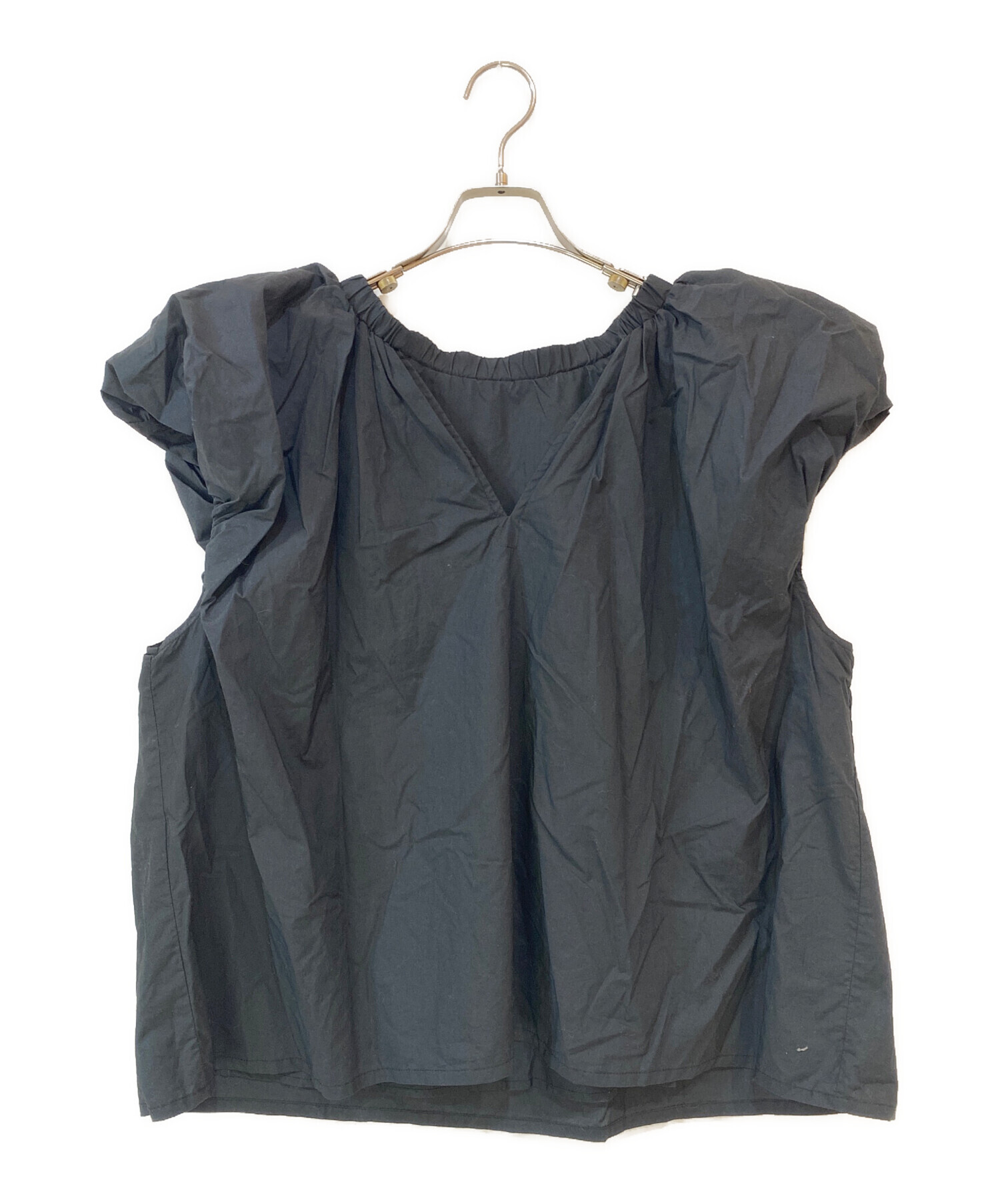 中古・古着通販】CELERI (セルリ) COTTON PUFF ブラウス ブラック