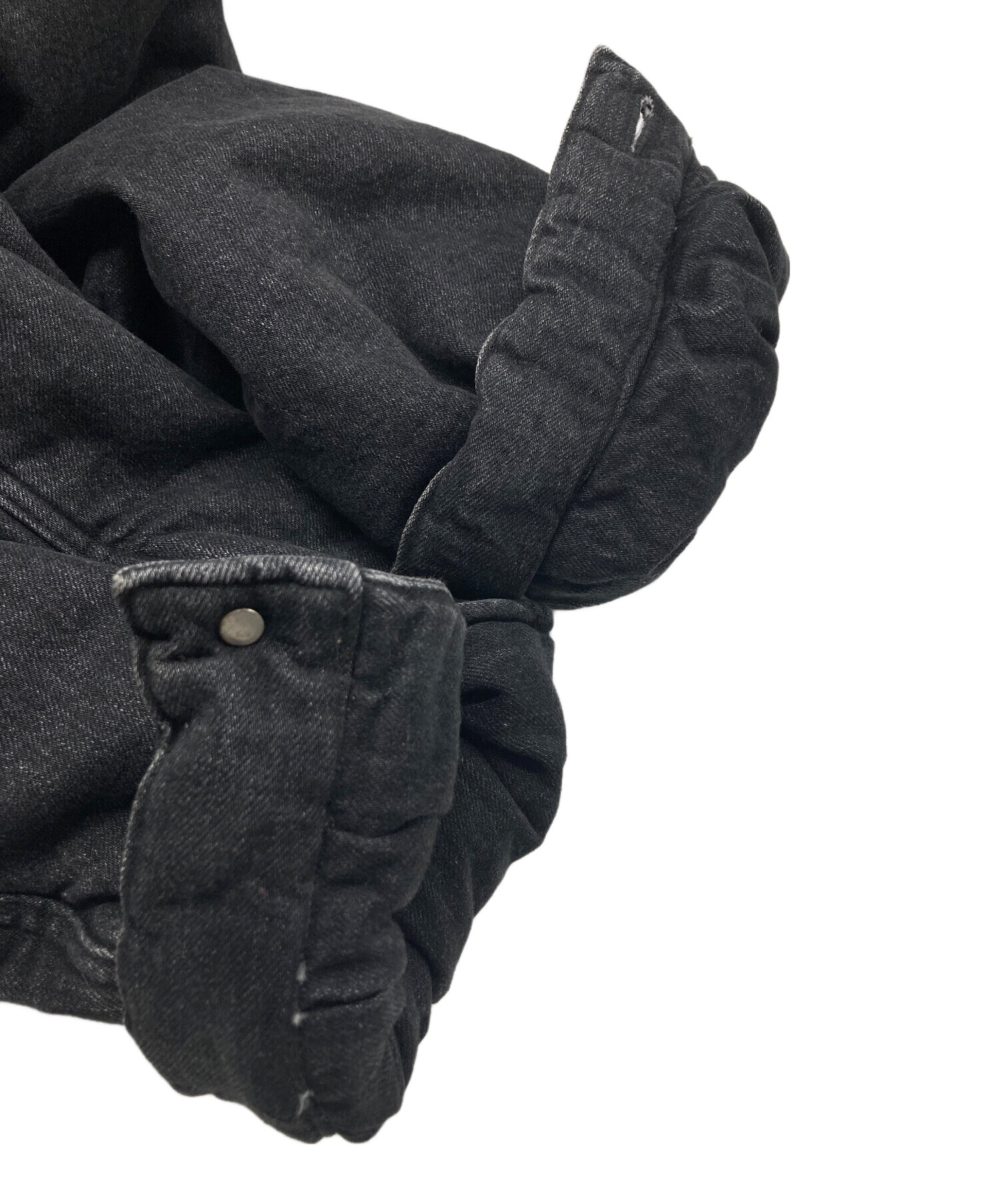 中古・古着通販】UNUSED (アンユーズド) Padded denim jacket ブラック