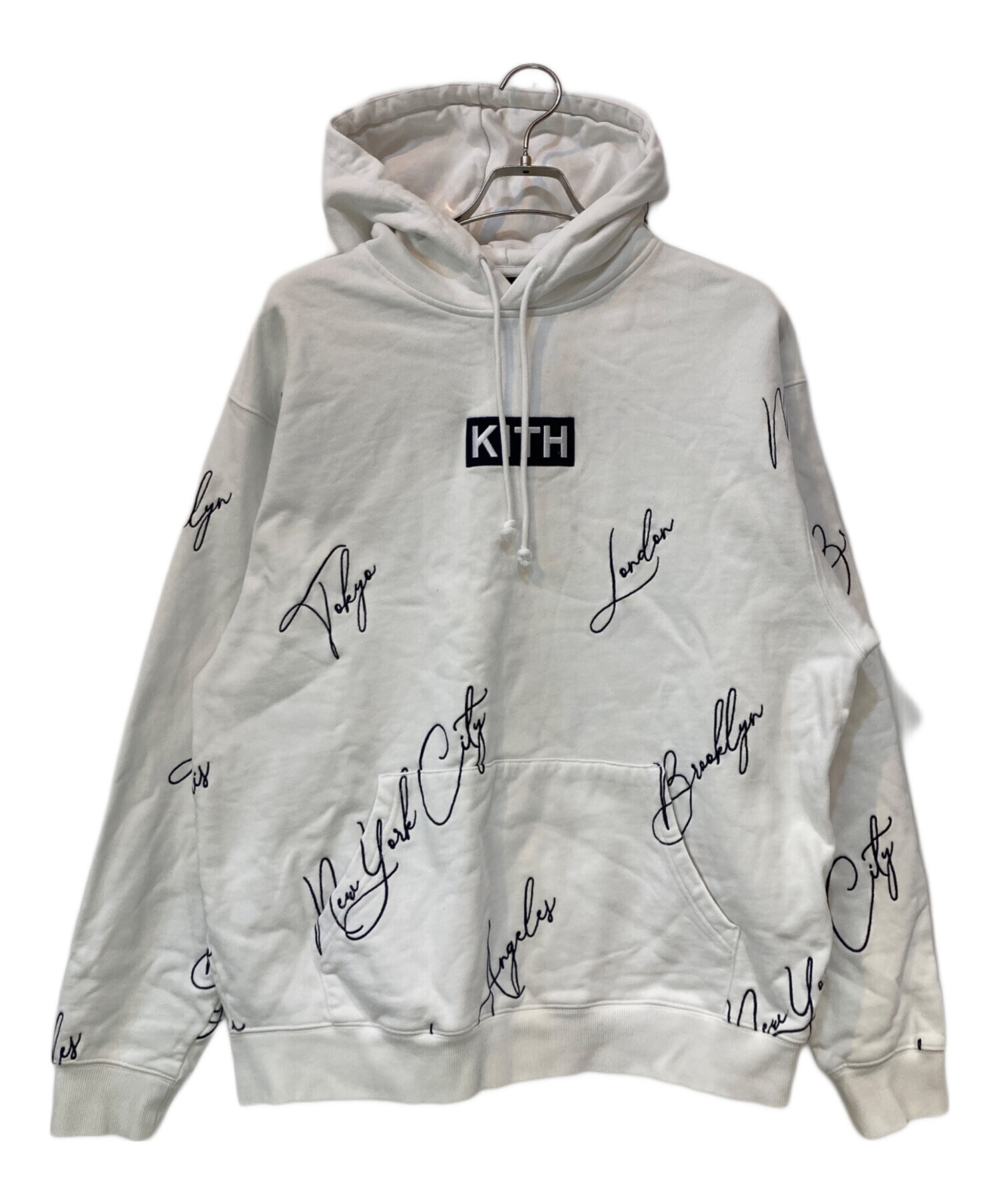 中古・古着通販】KITH (キス) City Script Hoodie ホワイト 中古・古着通販】KITH (キス) City Script Hoodie ホワイト