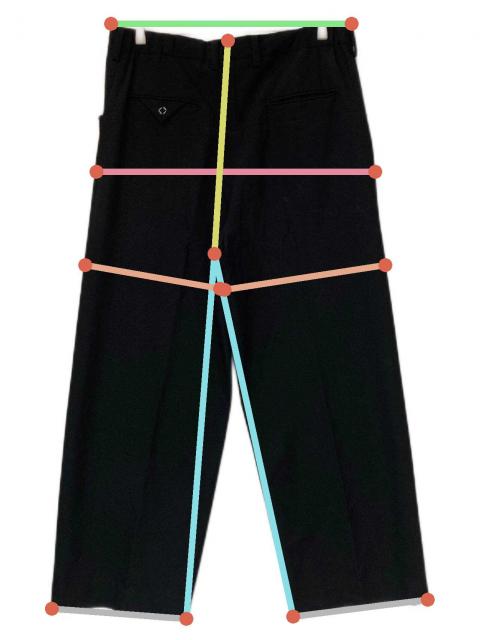 中古・古着通販】SUNSEA (サンシー) SNM-Blue2 w/耳 Wide Pants