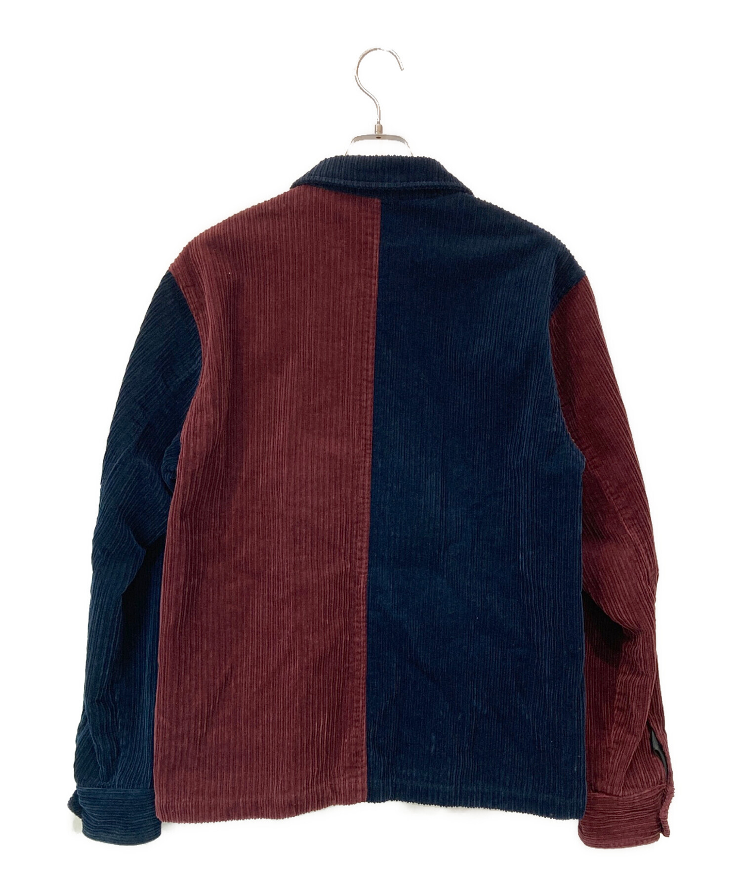 週末限定値下げ　STUSSY ブルゾン　ネイビー 中古・古着通販】stussy (ステューシー) ミックスコーデュロイジップ