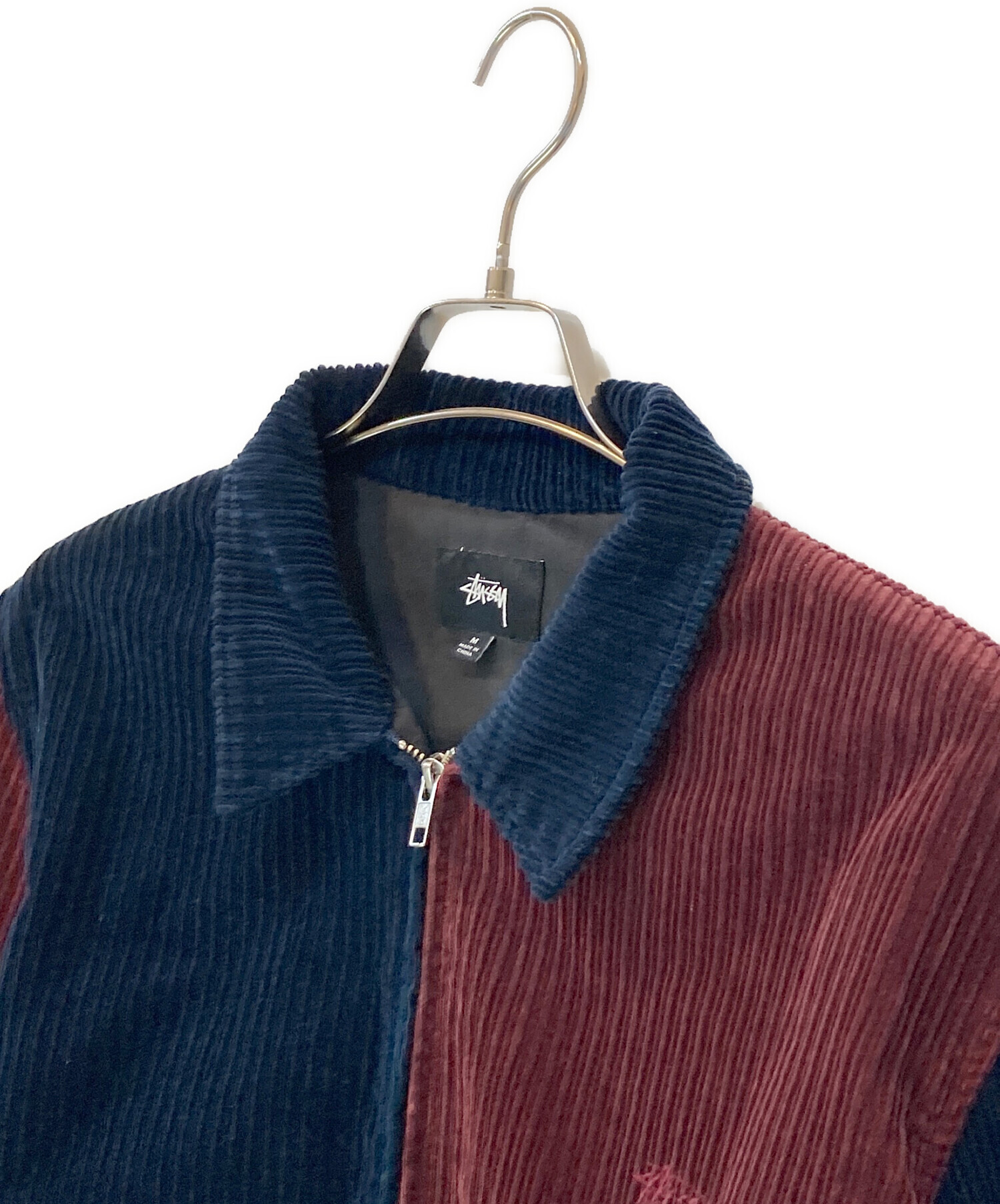 stussy ブルゾン コーデュロイ スタジャン 中古・古着通販】stussy (ステューシー) ミックスコーデュロイジップ