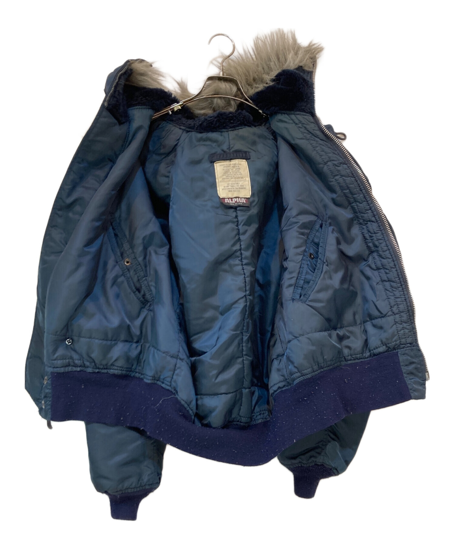 中古・古着通販】ALPHA (アルファ) N-2Bジャケット ネイビー サイズ:L
