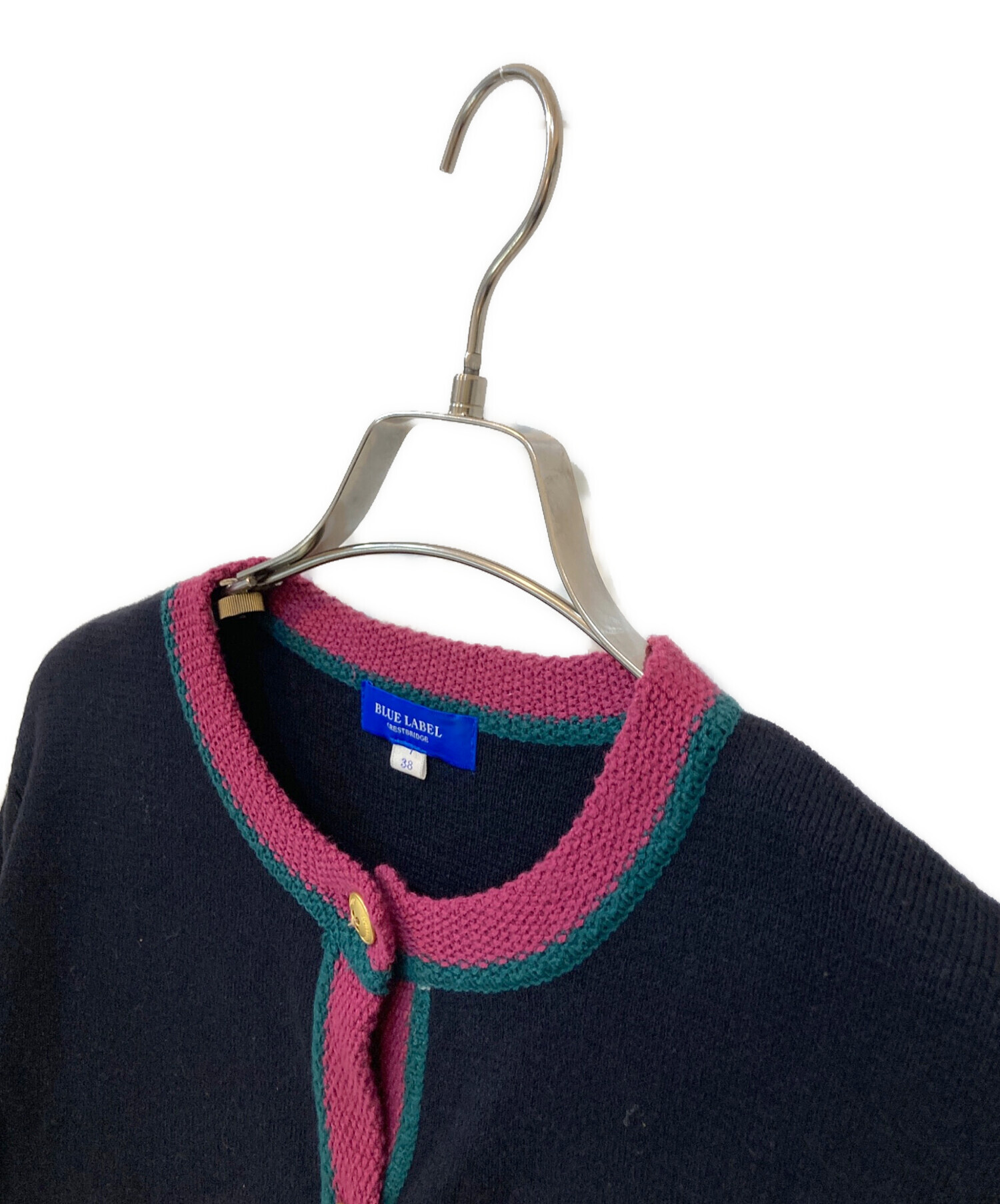 BURBERRY BLUE LABEL リブニット フード付き カーディガン BURBERRY BLUE LABEL リブニット ロング カーディガン リボン - メルカリ