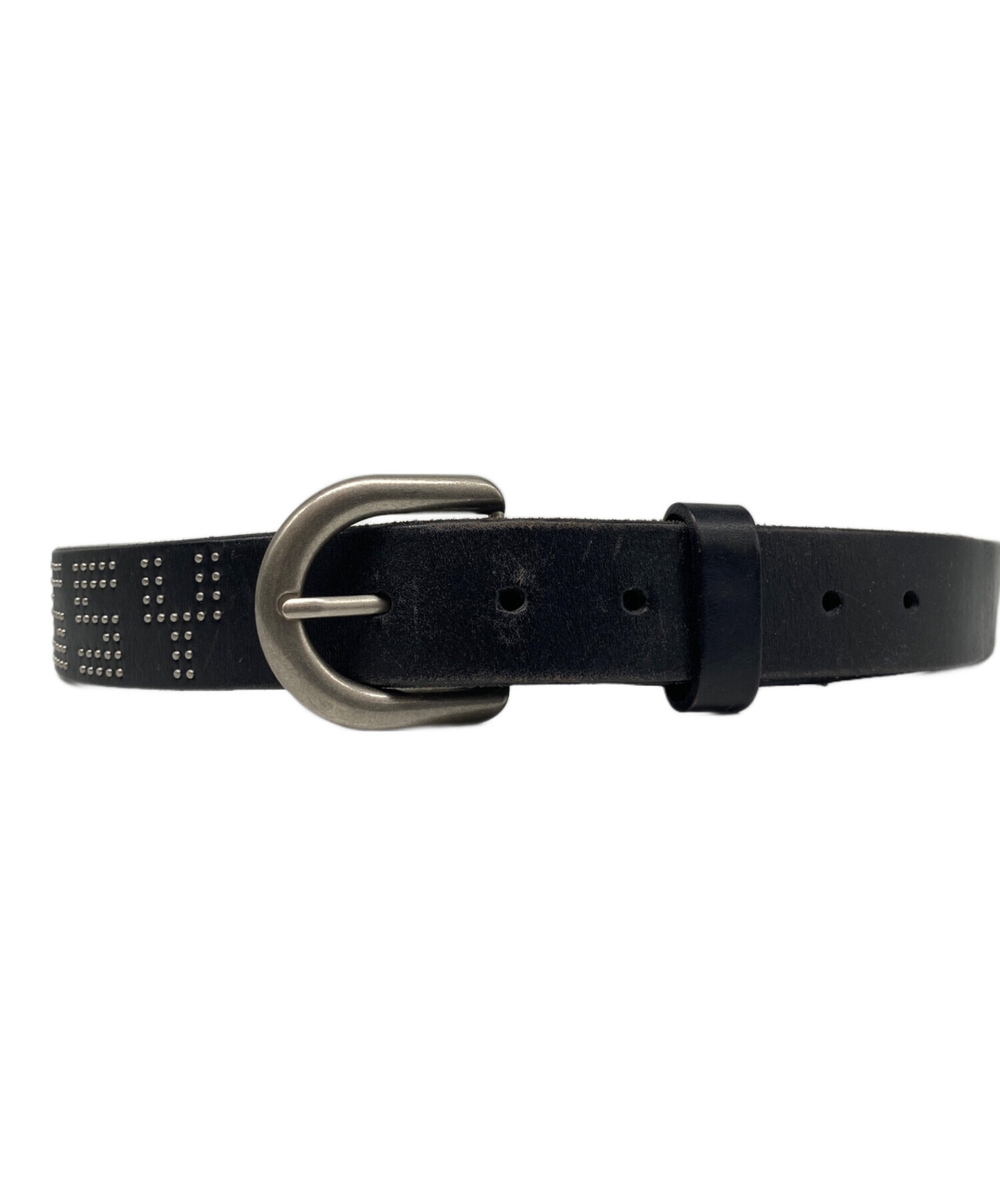 中古・古着通販】stussy (ステューシー) STUD LETTER BELT ブラック