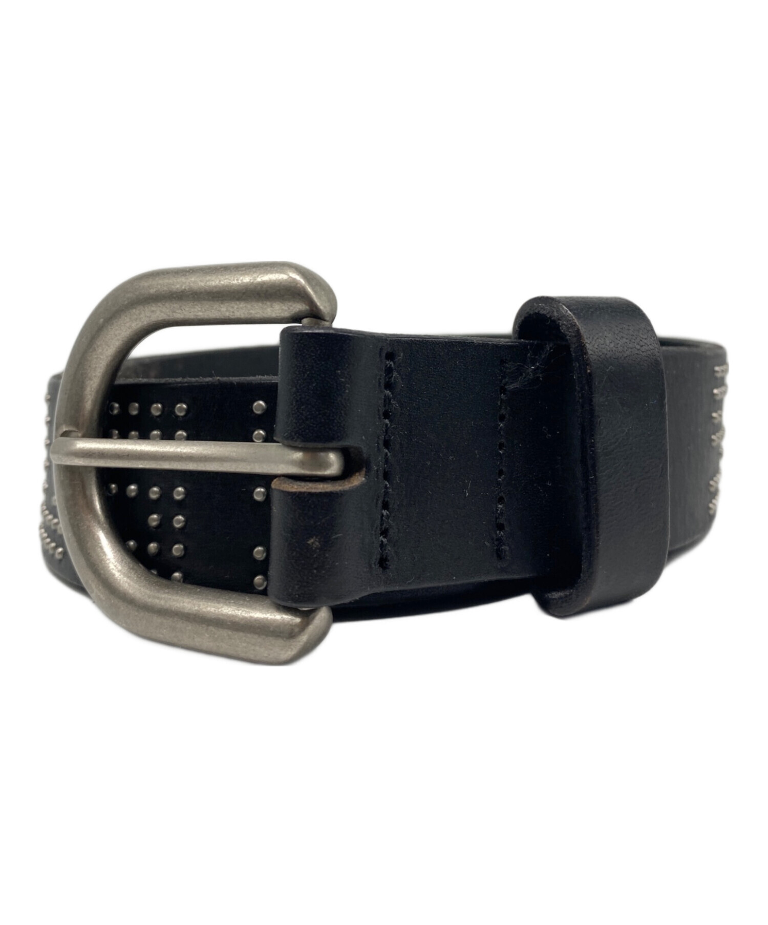 中古・古着通販】stussy (ステューシー) STUD LETTER BELT ブラック
