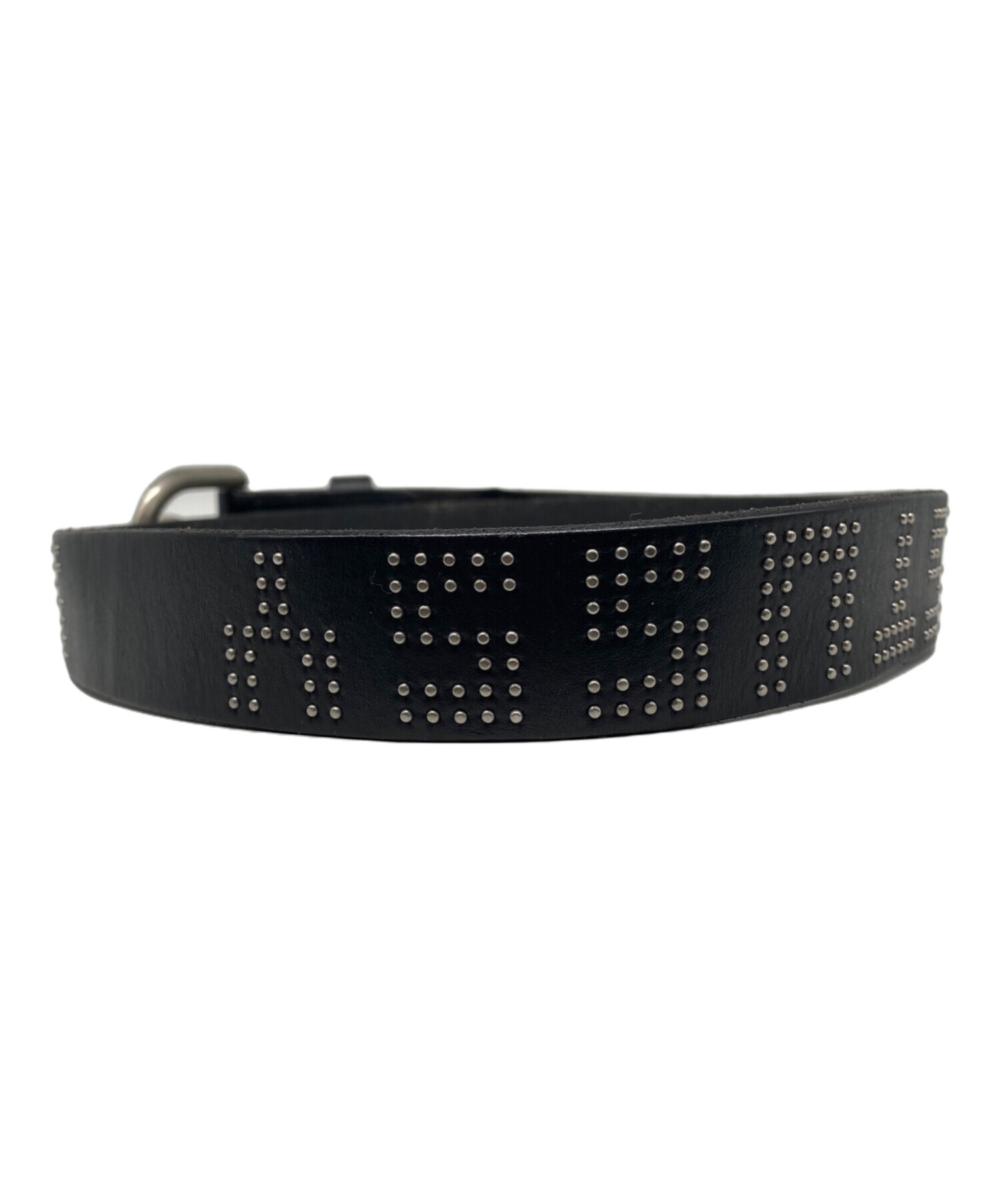 中古・古着通販】stussy (ステューシー) STUD LETTER BELT ブラック