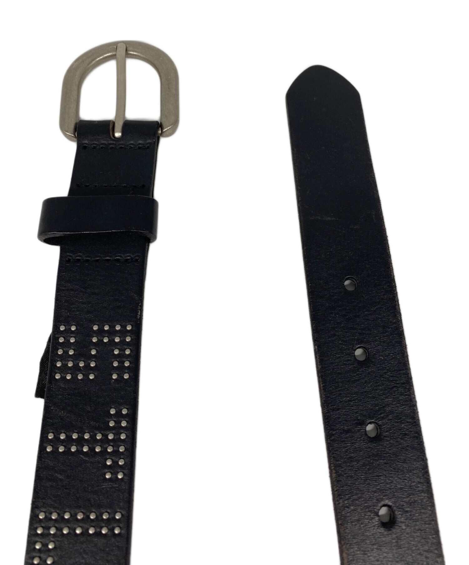 中古・古着通販】stussy (ステューシー) STUD LETTER BELT ブラック