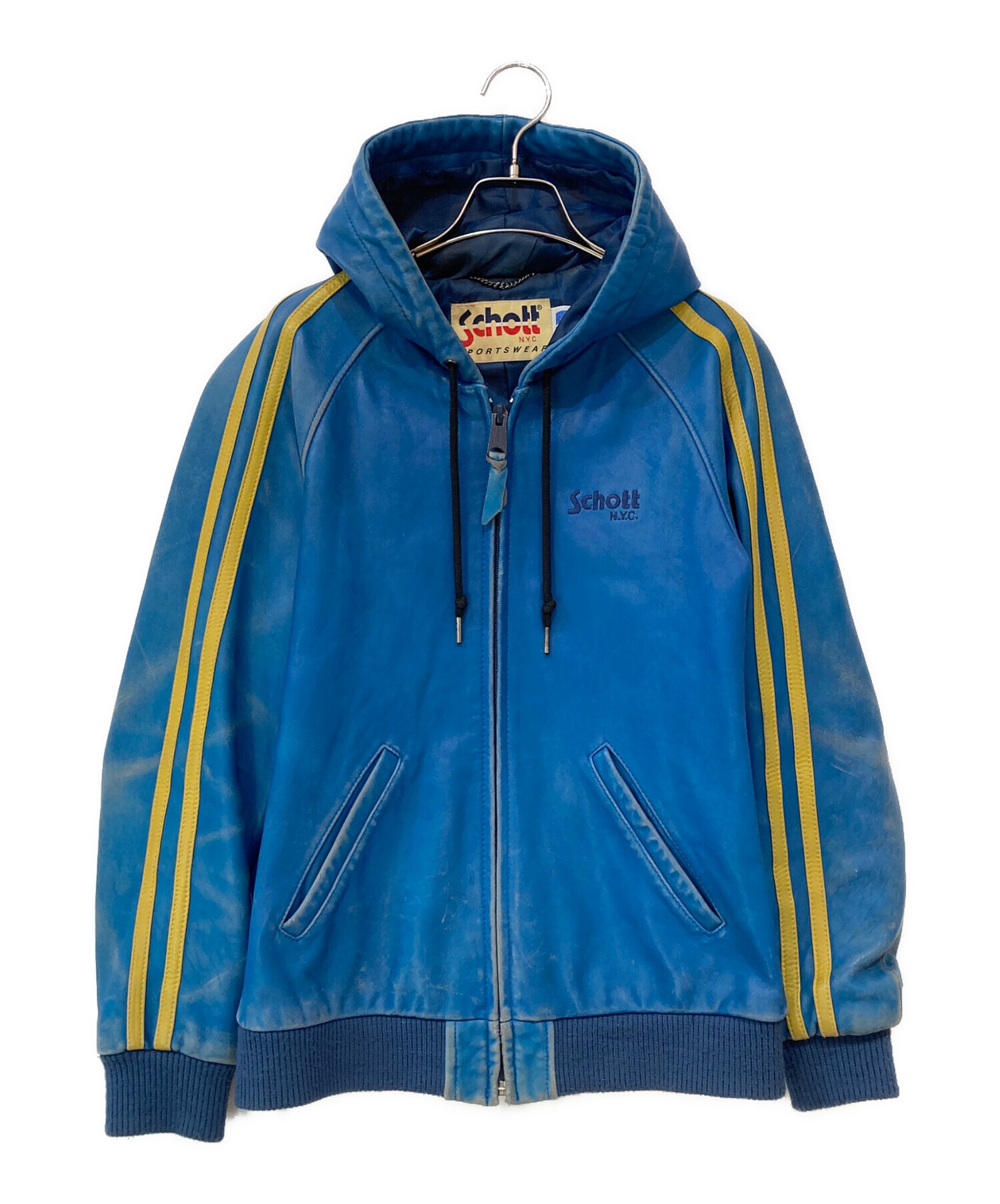 中古・古着通販】Schott (ショット) レザートラックジャケット ブルー 