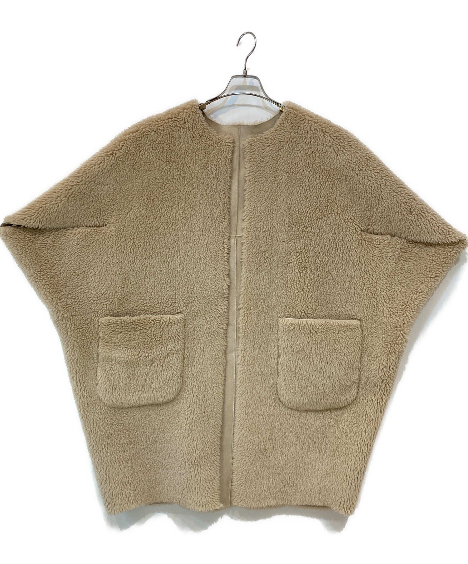 中古・古着通販】AKTE (アクテ) リバーシブルボアケープ ベージュ