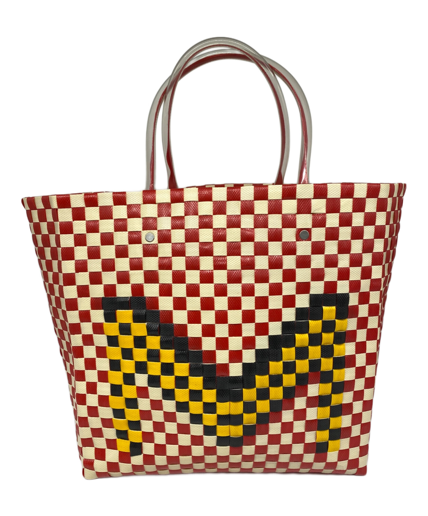 中古・古着通販】MARNI (マルニ) ピクニックバッグ ホワイト×レッド