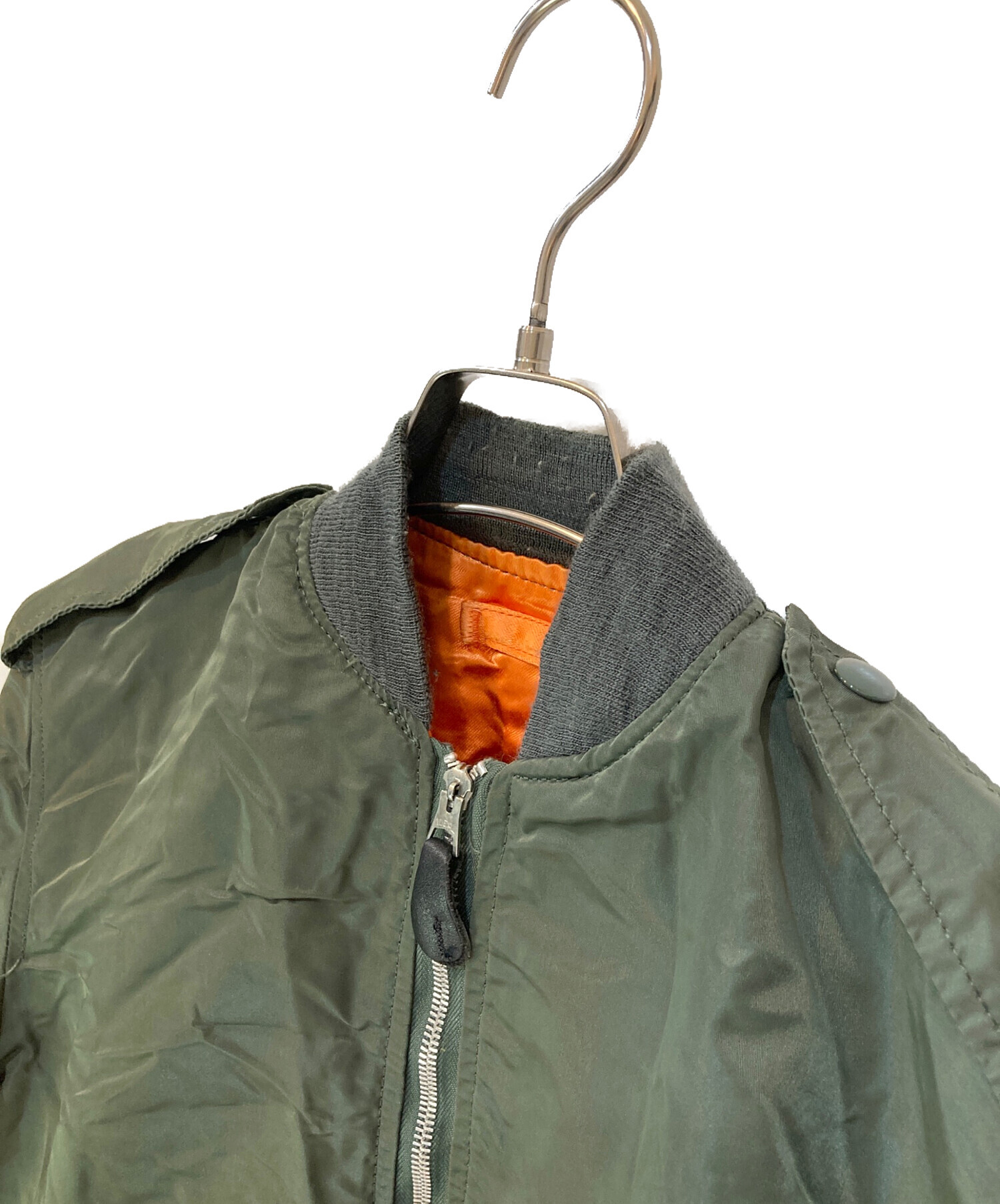 中古・古着通販】ALPHA (アルファ) MA-1ジャケット カーキ サイズ:XS