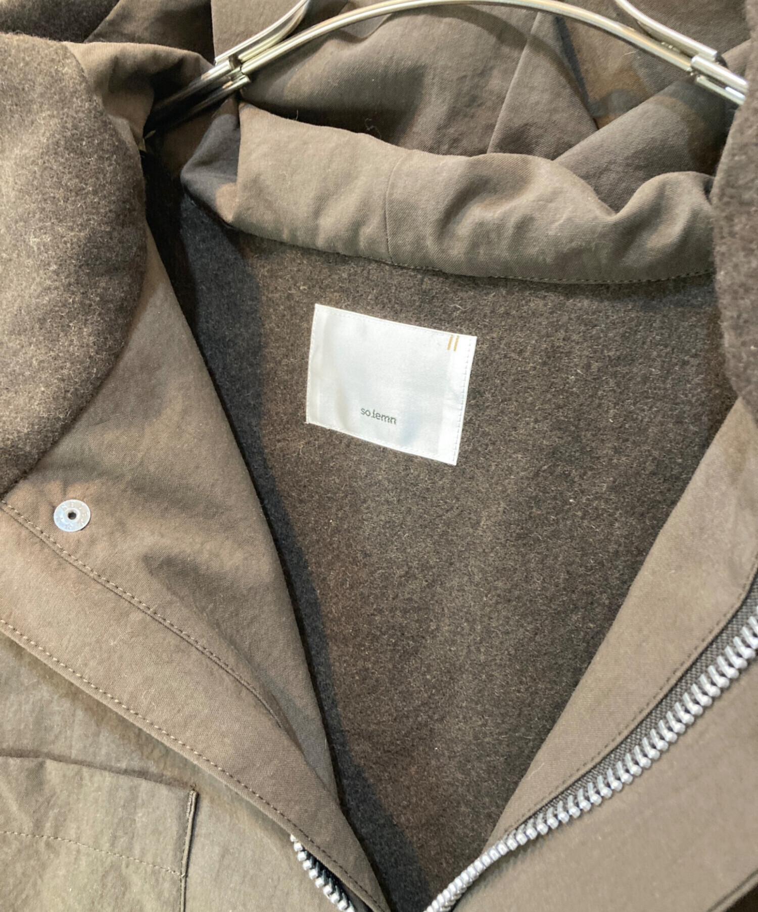 中古・古着通販】so lemn (ソレム) フードブルゾン ブラウン サイズ:2 