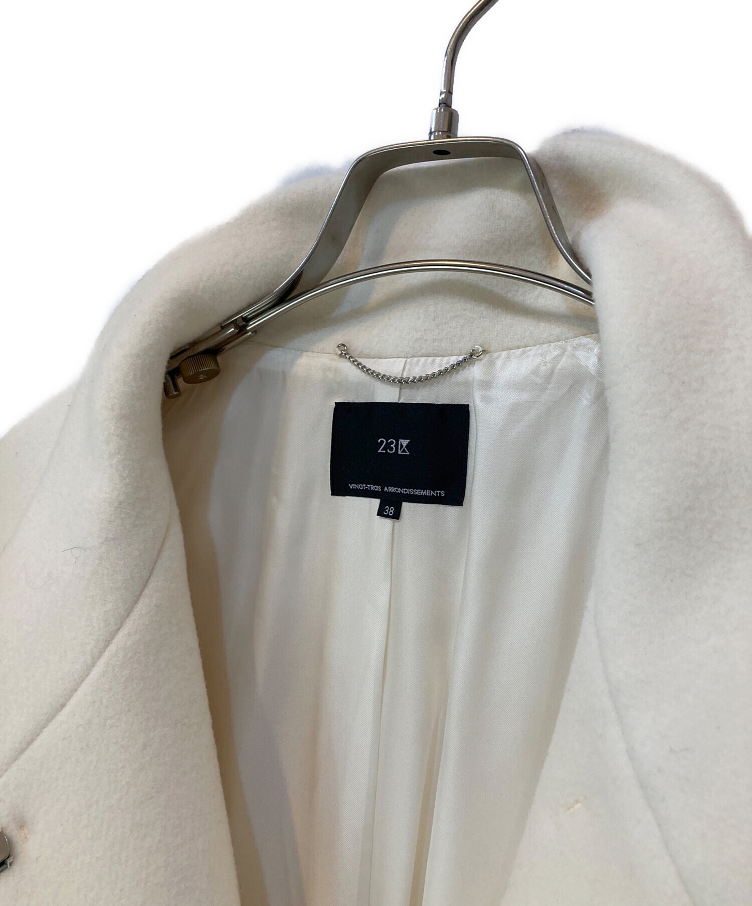 中古・古着通販】23区 (ニジュウサンク) ダブルクロスベロアスタンド