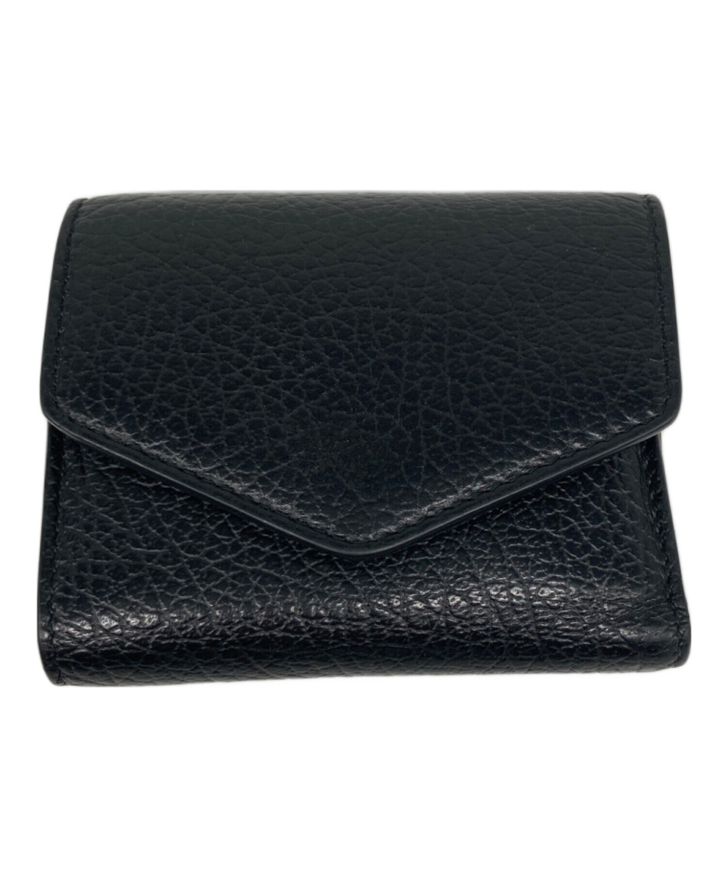 Maison Margiela 11 メゾンマルジェラ イタリア製 ENVELOPE WALLET 3つ折り財布 小銭入れ付き S56UI0136 P0399 Black(T8013) マルタン レザーウォレット ユニセックス【中古】【Maison Margiela 11】 中古・古着通販】Maison Margiela (メゾンマルジェラ) ENVELOPE WALLET