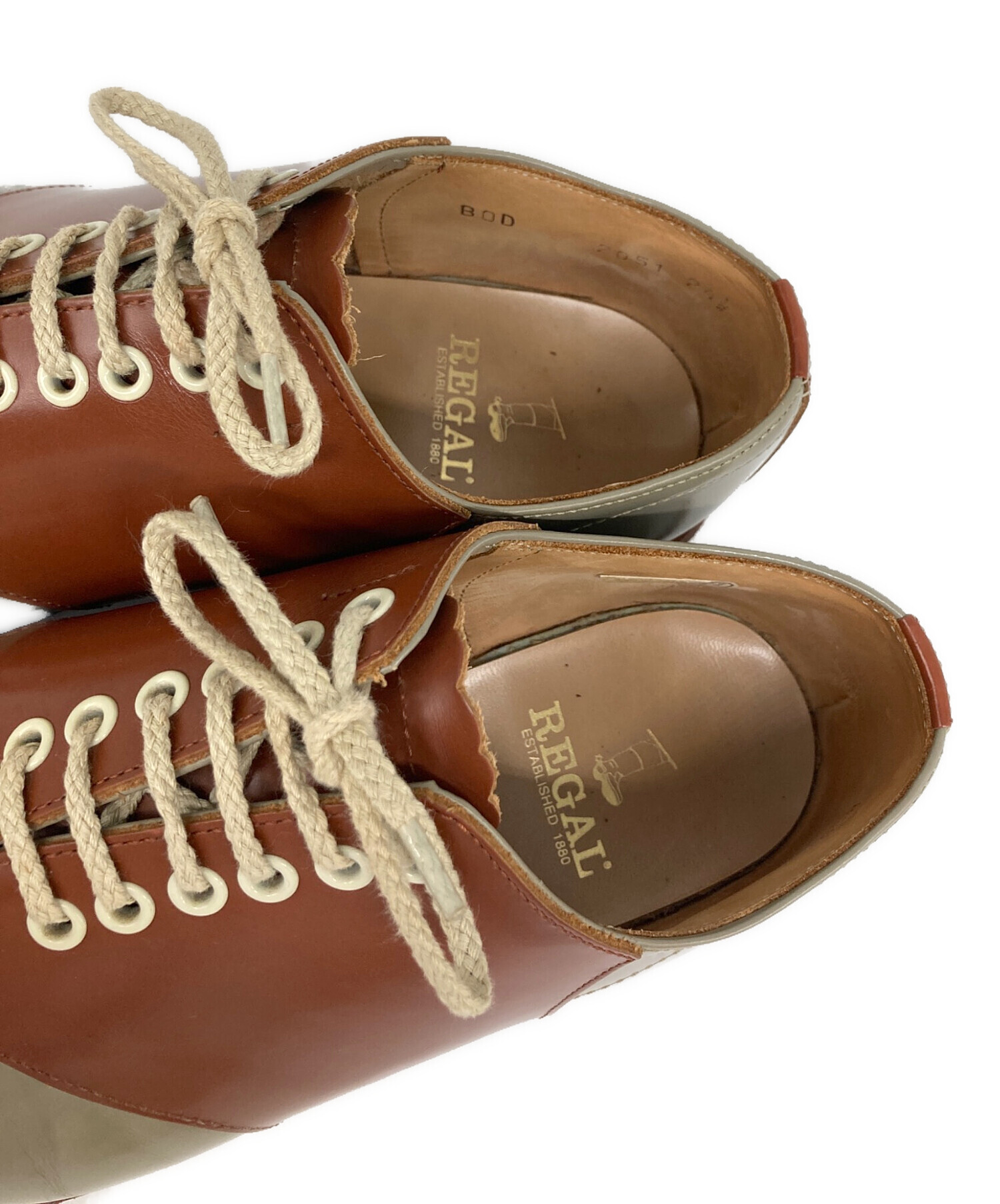 中古・古着通販】REGAL (リーガル) サドルシューズ ベージュ×ブラウン