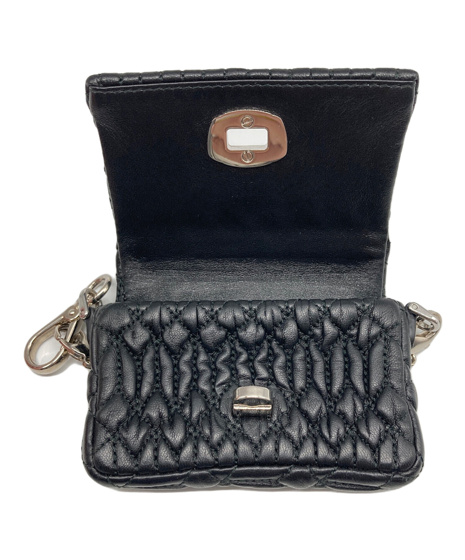 中古・古着通販】MIU MIU (ミュウミュウ) NAPPACRYSTAL マイクロミニ