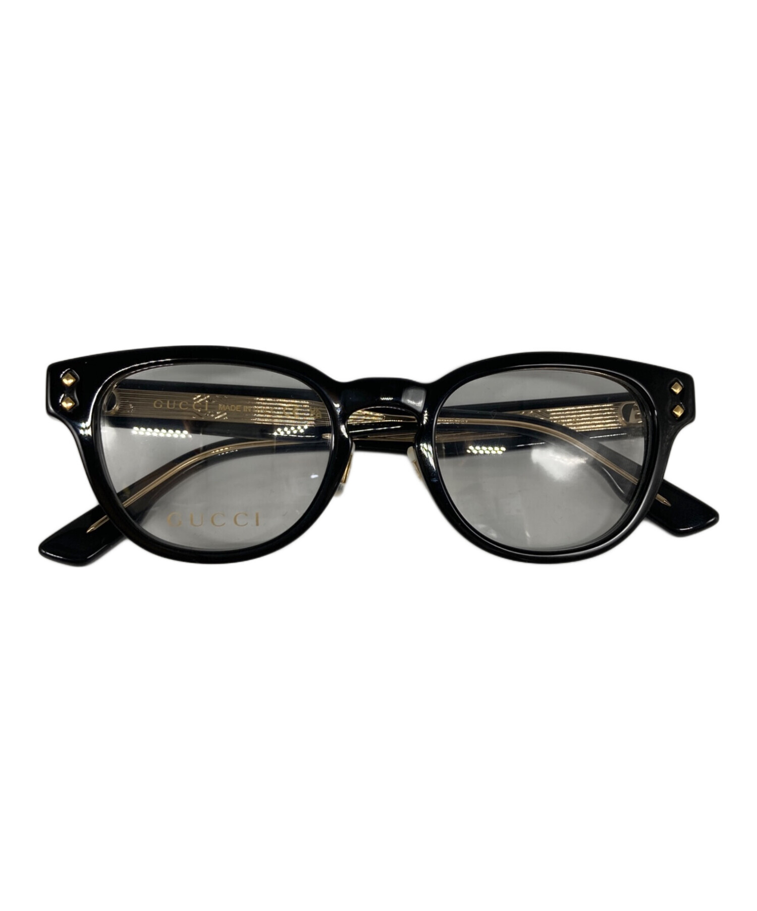 人気GUCCIグッチ ウェリントン眼鏡 イタリア製 ユニセックス ブラック GUCCI（グッチ） サングラス GG1238S メンズ ウェリントン型 ロゴ セル