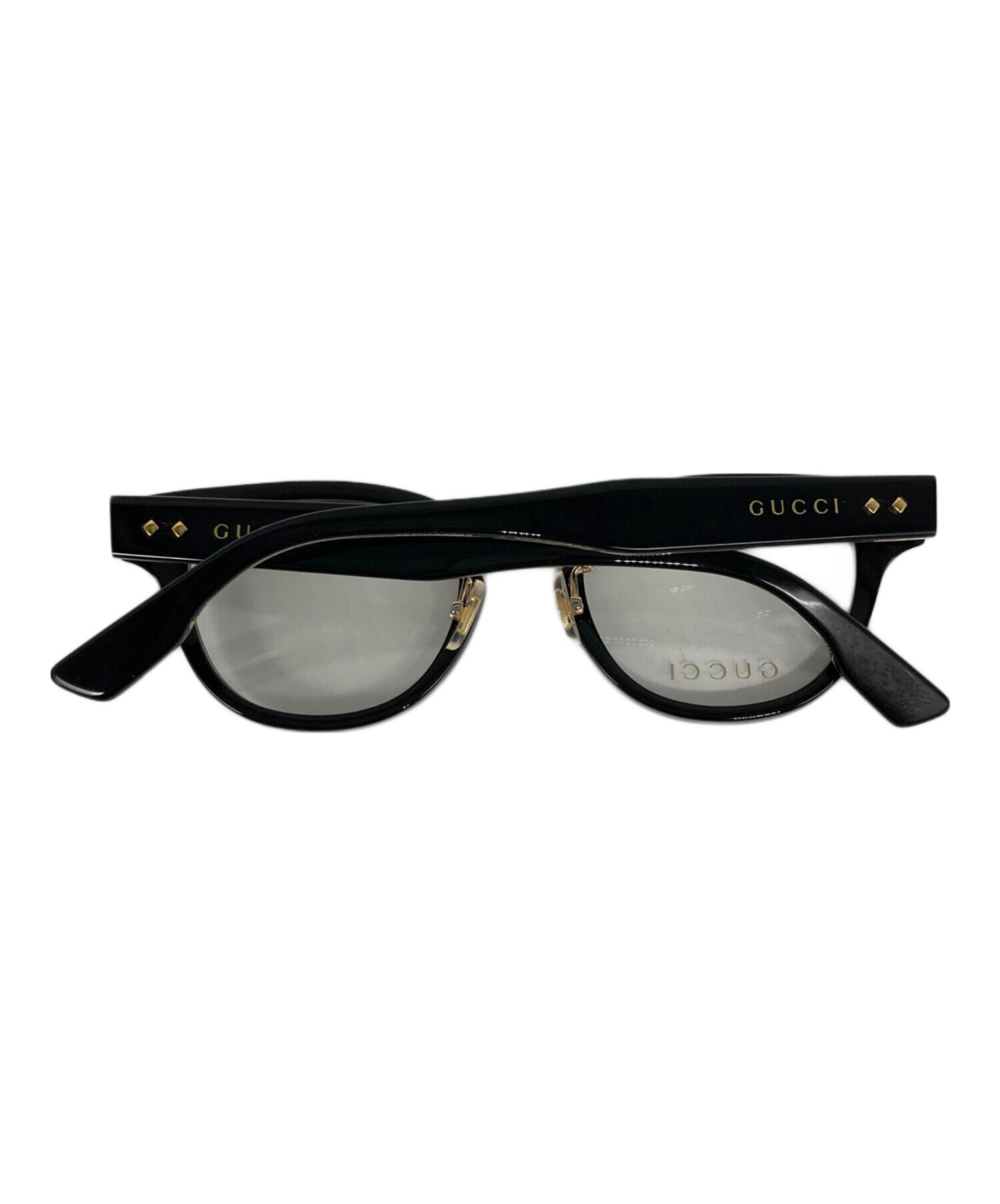人気GUCCIグッチ ウェリントン眼鏡 イタリア製 ユニセックス ブラック 中古・古着通販】GUCCI (グッチ) ウェリントン 眼鏡 ブラック サイズ