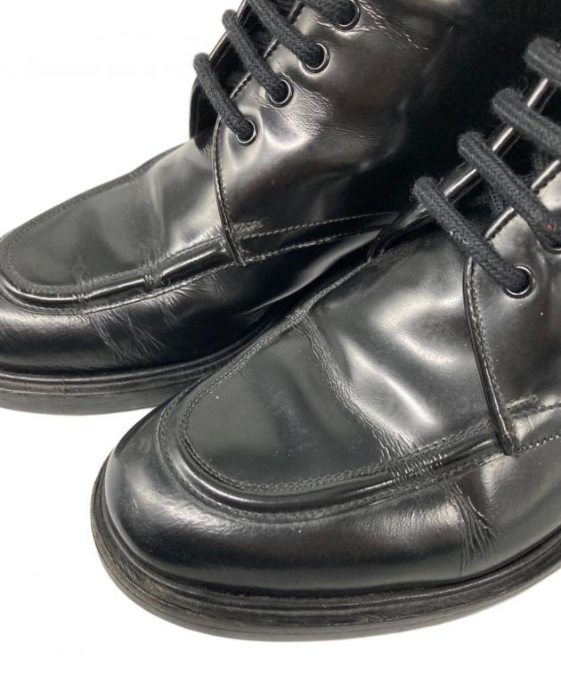 中古・古着通販】GUCCI (グッチ) レースアップブーツ ブラック サイズ