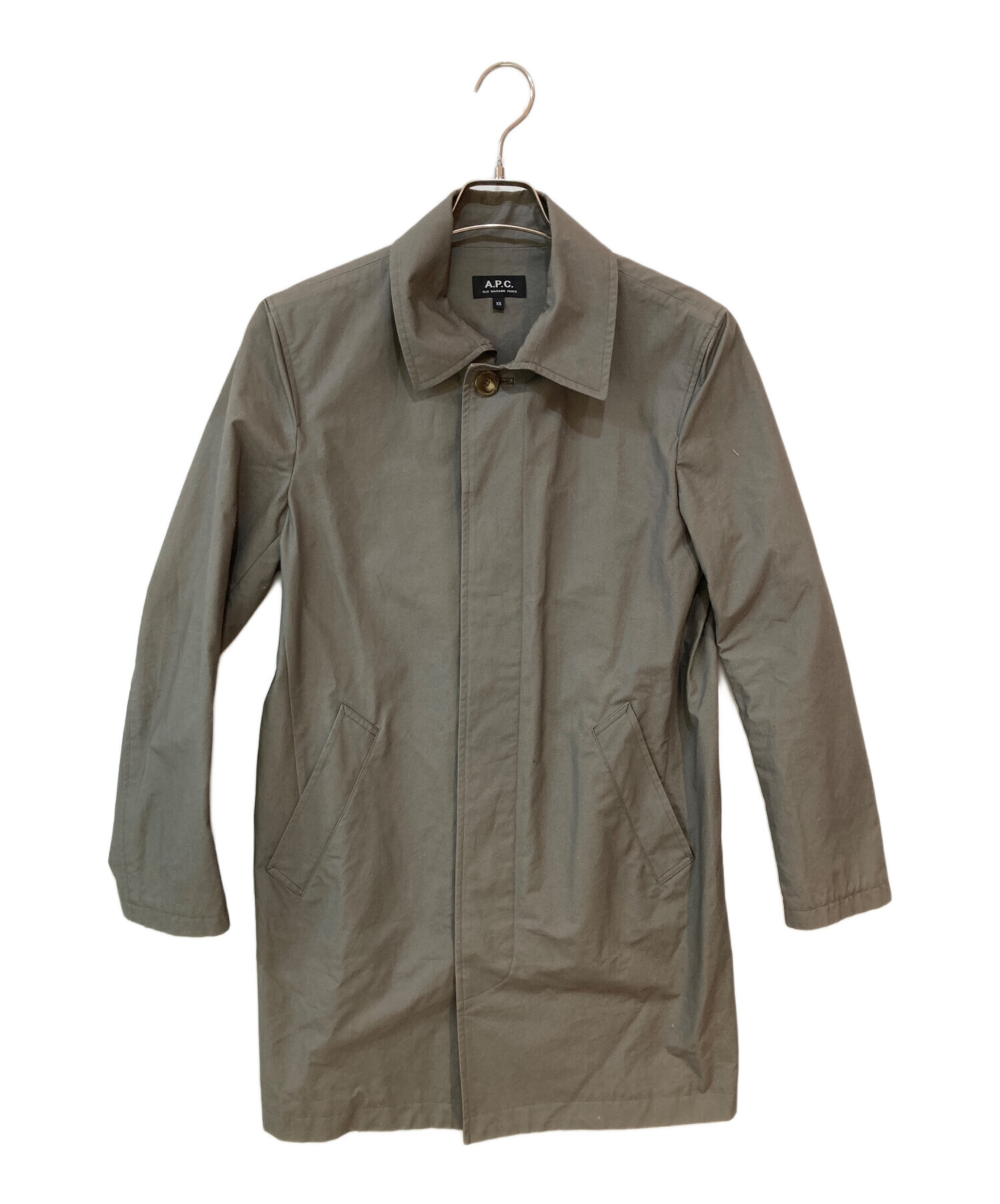 中古・古着通販】A.P.C. (アーペーセー) 比翼ステンカラーコート