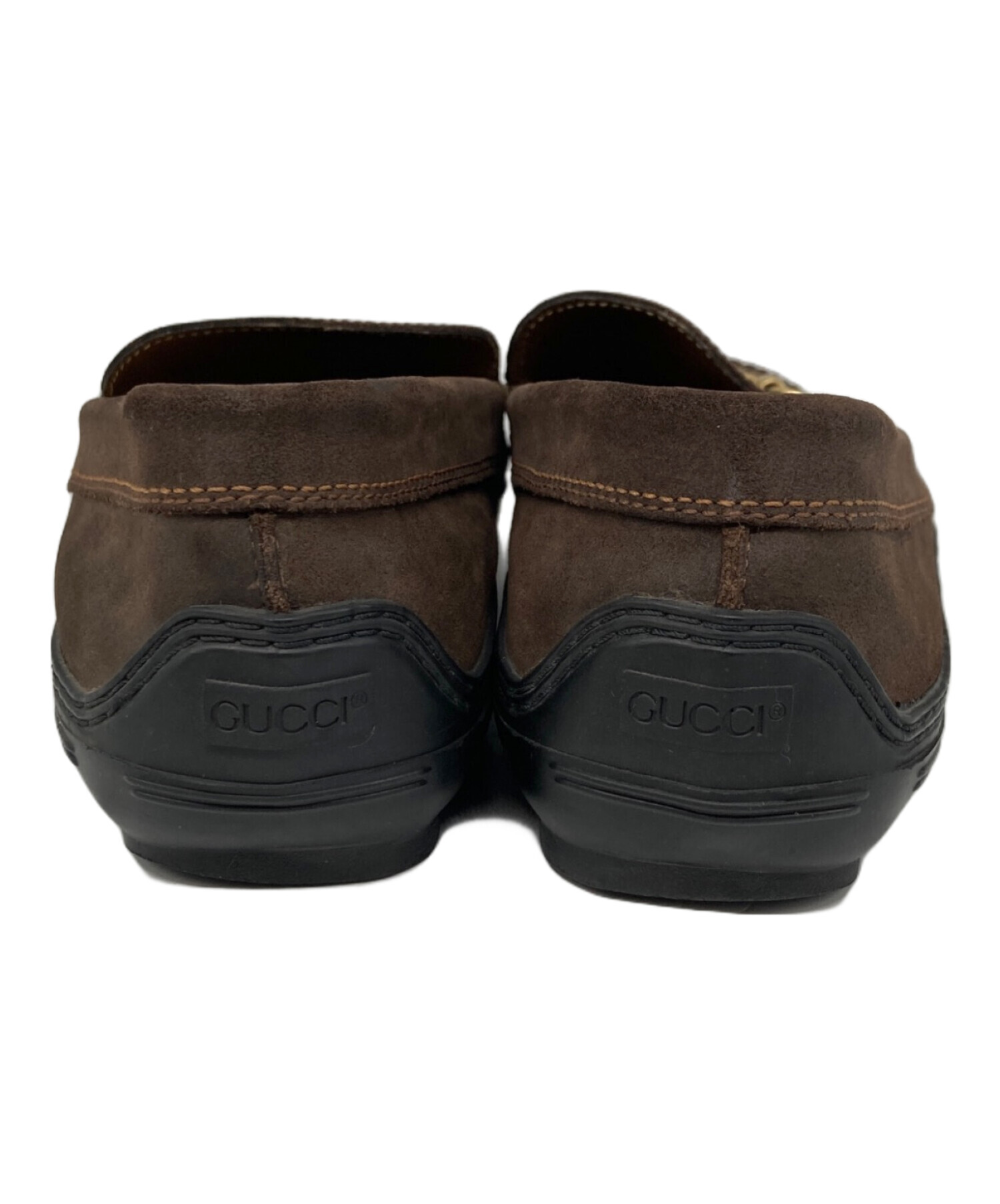 中古・古着通販】GUCCI (グッチ) スウェードホースビットローファー