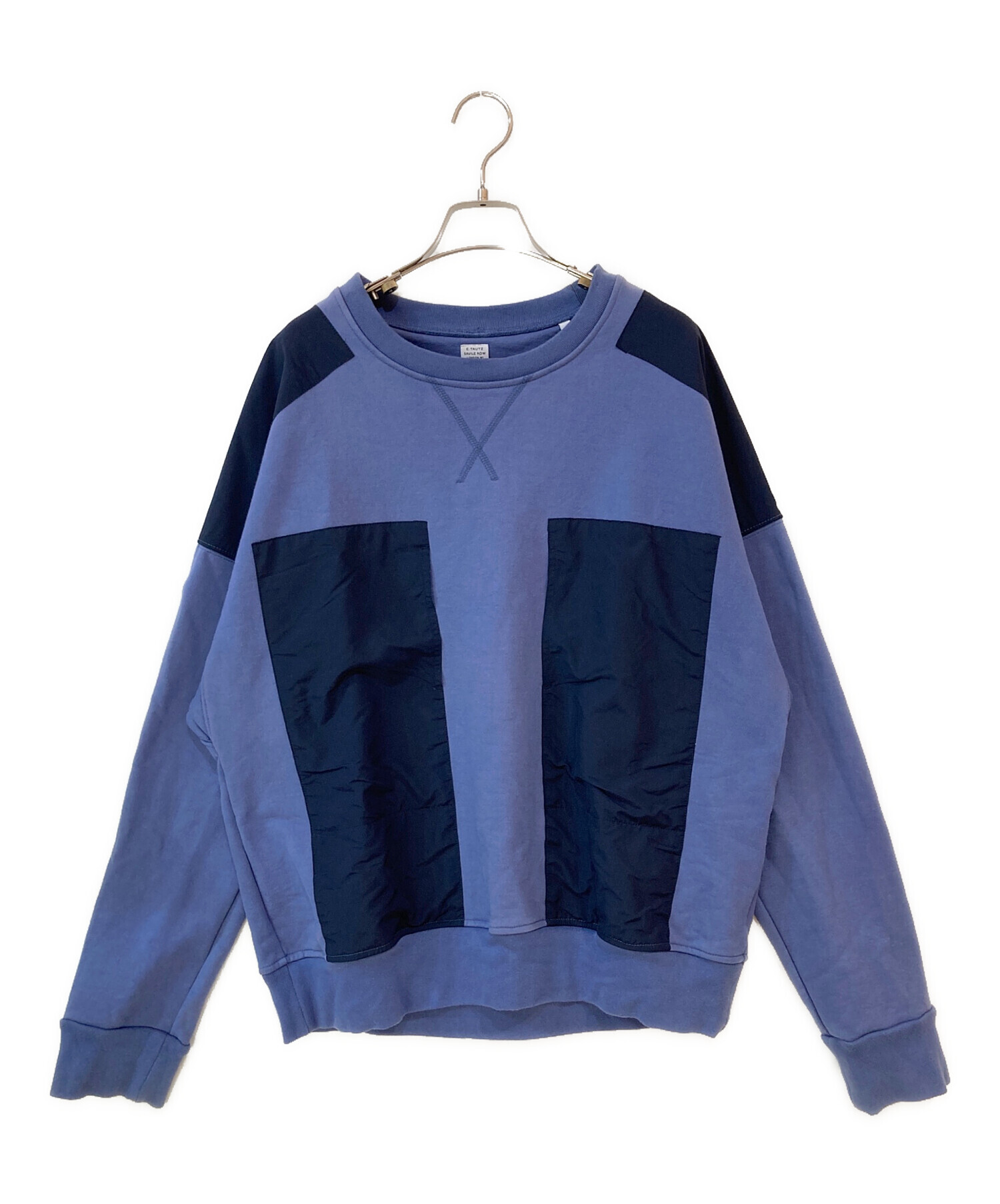 中古・古着通販】E.TAUTZ (イートーツ) 切替スウェット ブルー サイズ