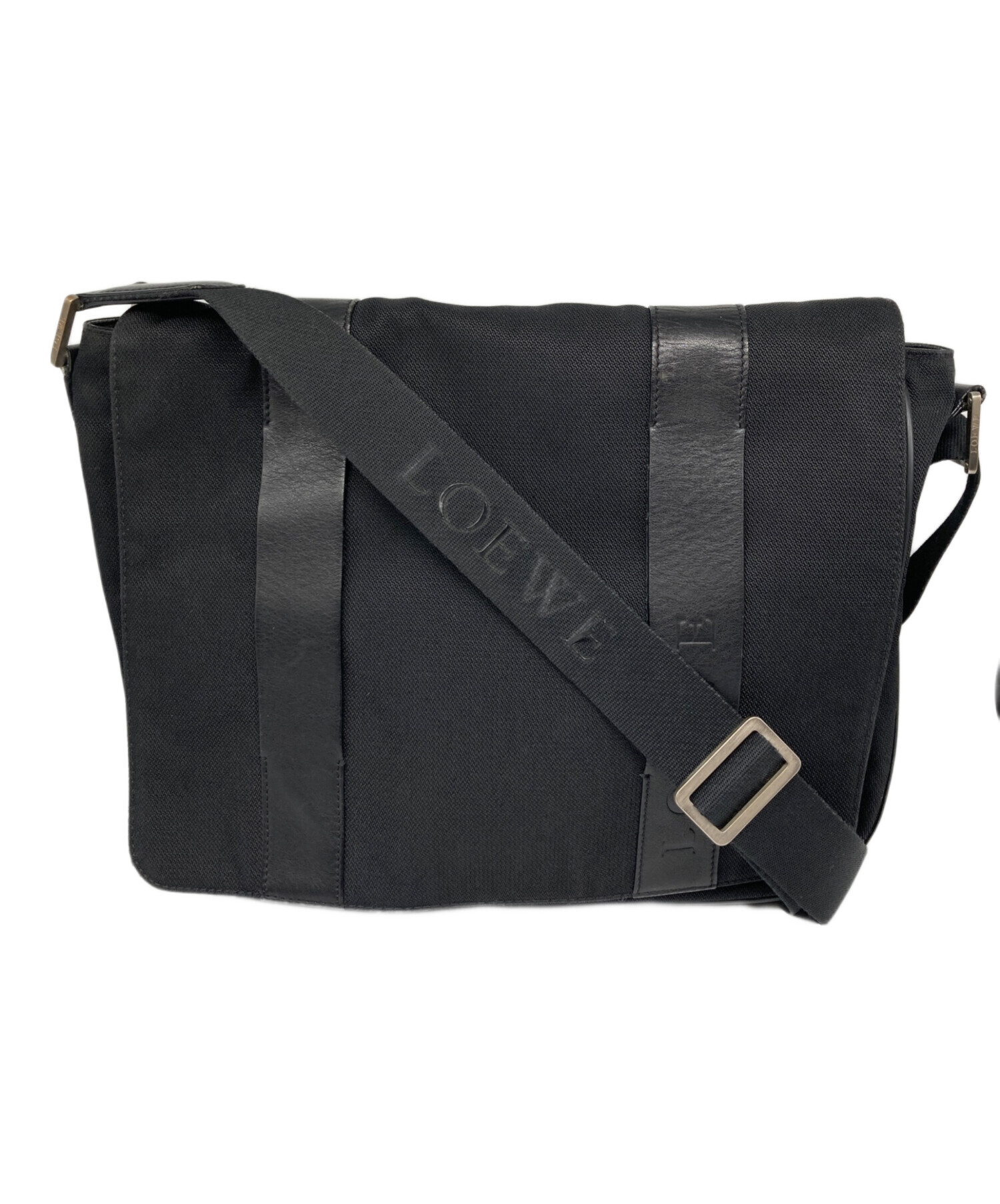 中古・古着通販】LOEWE (ロエベ) メッセンジャーバッグ ブラック