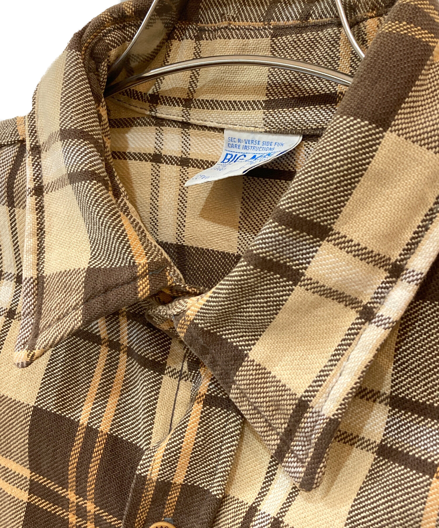 中古・古着通販】big mac (ビッグマック) 70s チェックシャツ ブラウン