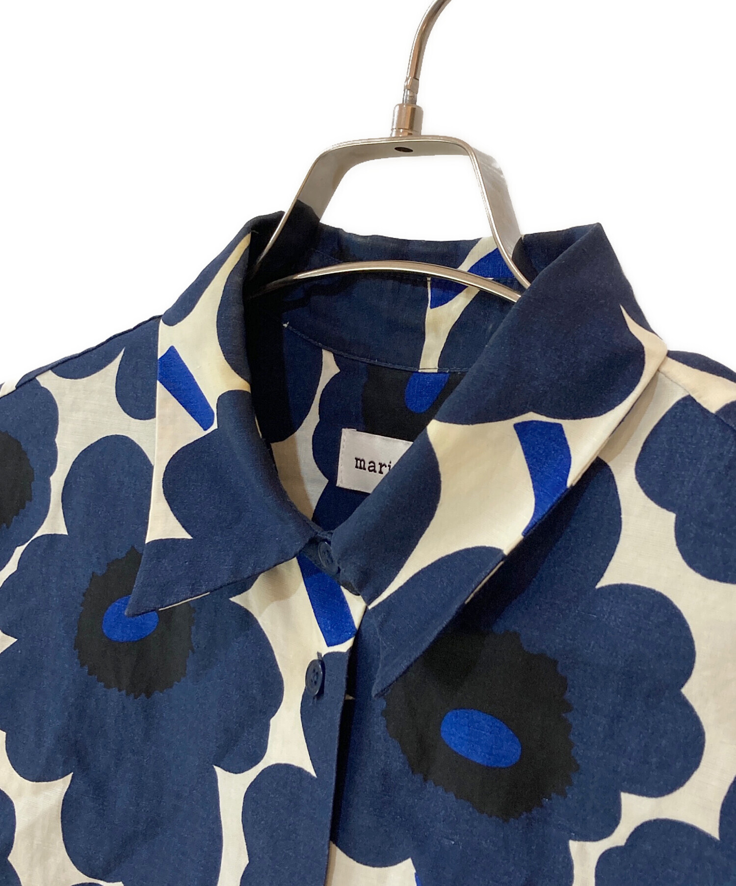 マリメッコmarimekko ウニッコシャツブルー ブラウス25aw 【公式通販】