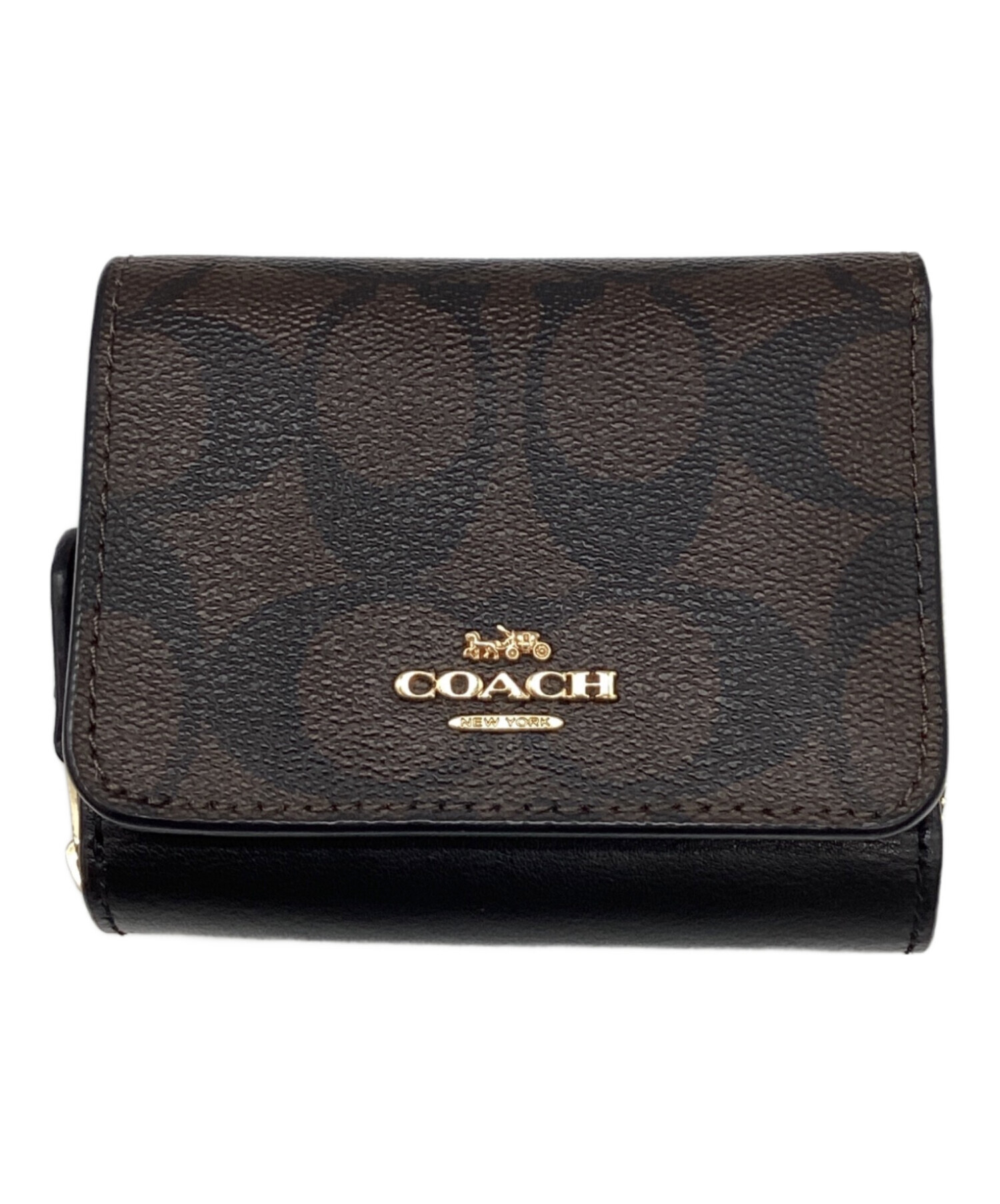 中古・古着通販】COACH (コーチ) SMALL TRIFOLD WALLET シグネチャー 3 