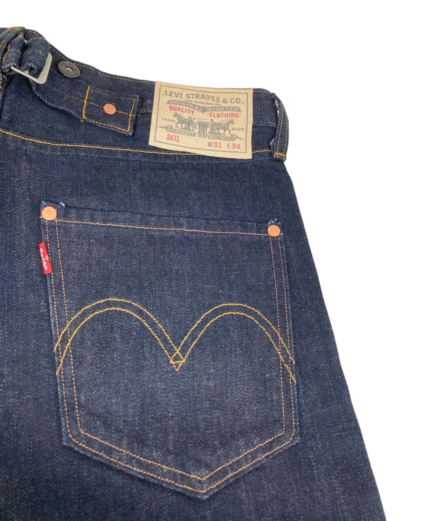 中古・古着通販】LEVI'S (リーバイス) 復刻 201 シンチバック デニム