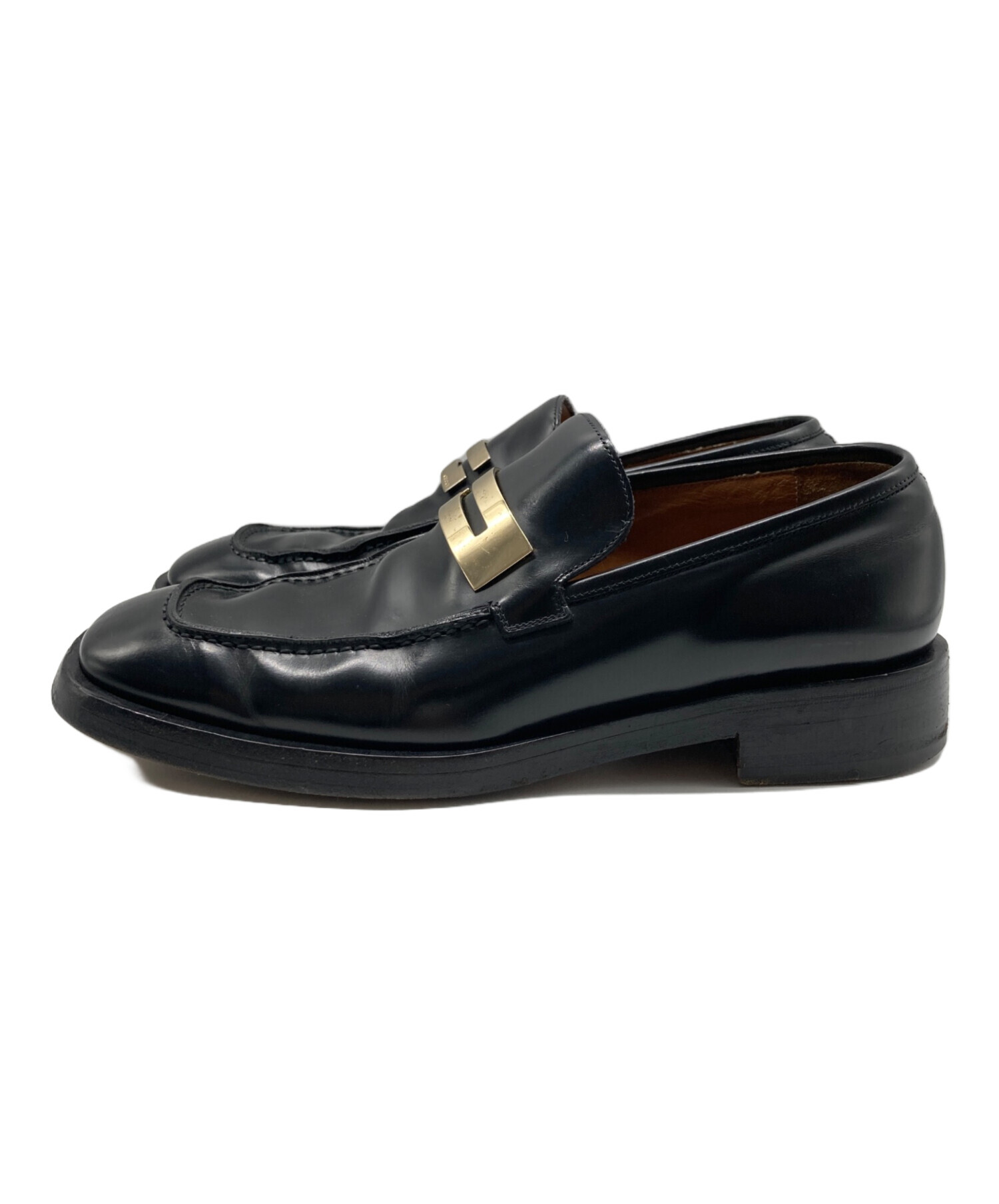 中古・古着通販】GUCCI (グッチ) Gプレート スクエアトゥローファー 