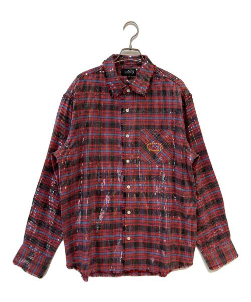 中古・古着通販】AFB (エーエフビー) SPANGLE SHIRTS レッド サイズ:M