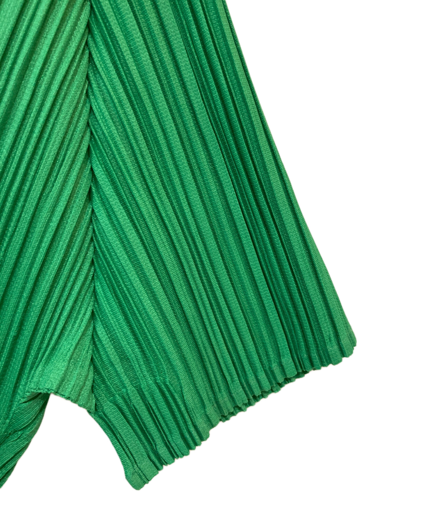 PLEATS PLEASE ノースリーブブラウス グリーン PLEATS PLEASE ISSEY MIYAKE - 美品 プリーツプリーズ イッセイミヤケ