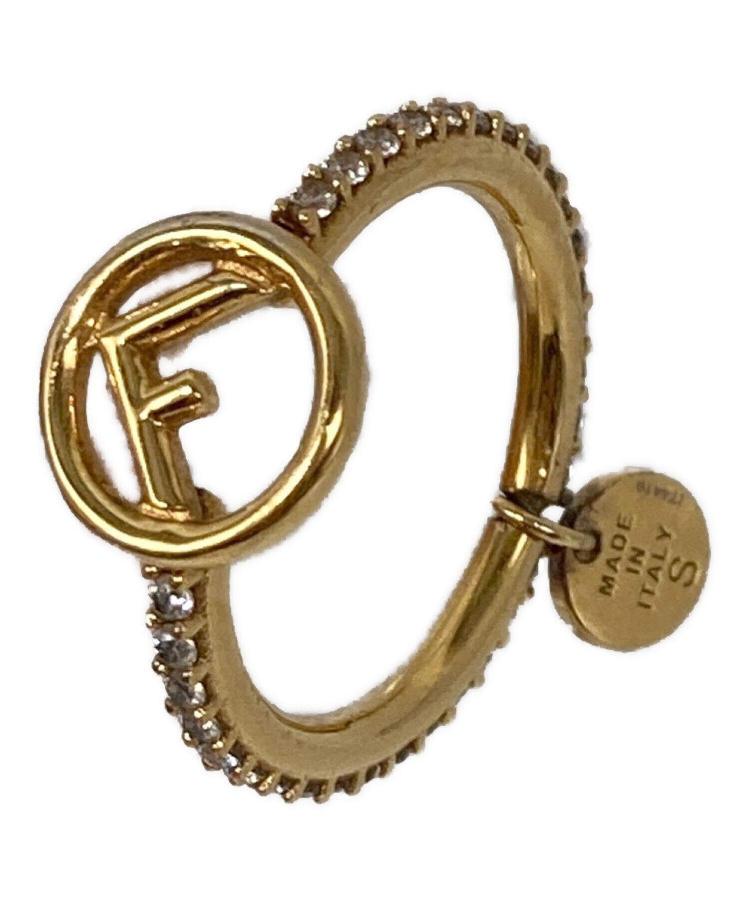 FENDI Fモチーフ ゴールドトーン リング　美品 中古・古着通販】FENDI (フェンディ) リング F IS FENDI ゴールド
