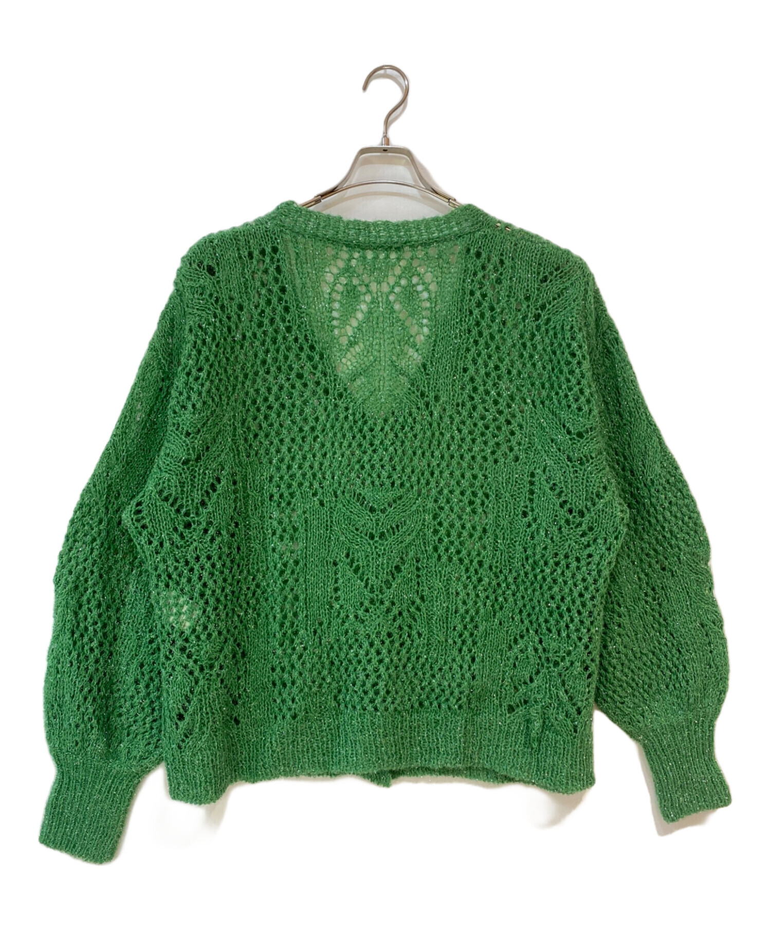 mame kurogouchi シアーセーター　グリーン 中古・古着通販】Mame Kurogouchi (マメクロゴウチ) Botanical Pattern