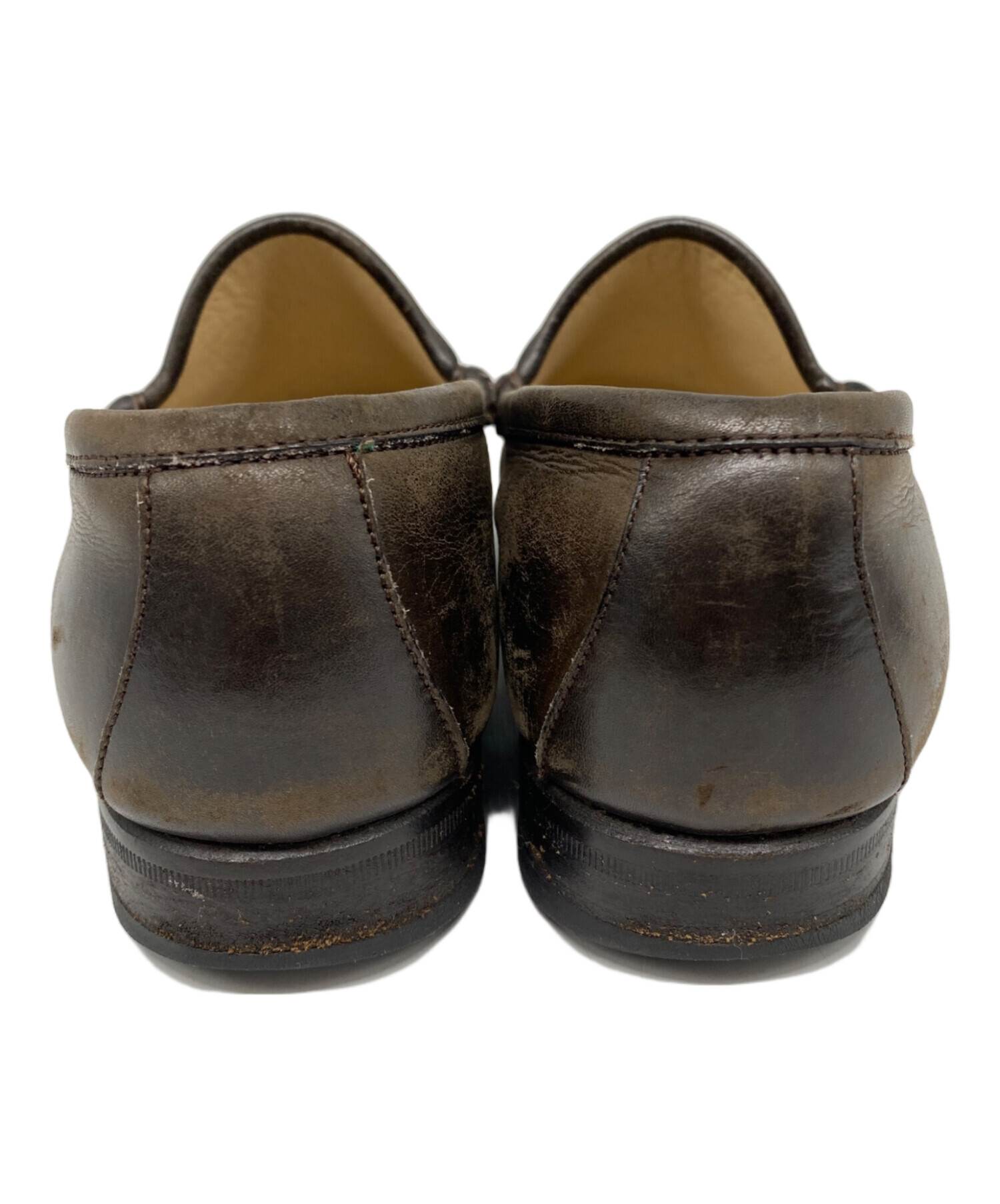 中古・古着通販】GUCCI (グッチ) ビットローファー ブラウン サイズ 