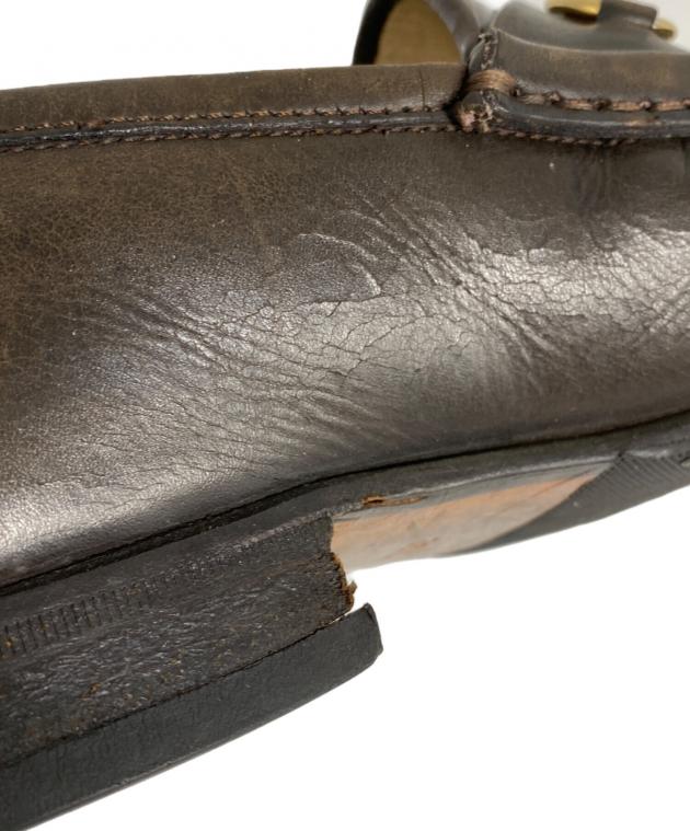 中古・古着通販】GUCCI (グッチ) ビットローファー ブラウン サイズ
