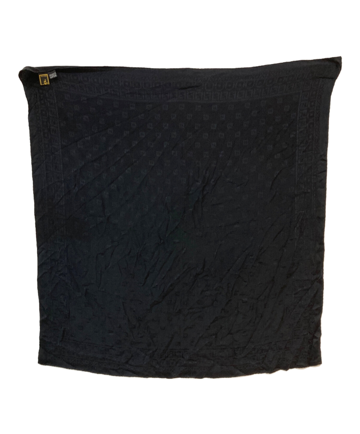フェンディ☆ズッカ柄ロングストール　　スカーフ　ロゴ　ズッキーノ　シフォン　黒紺 中古・古着通販】FENDI (フェンディ) ズッカ柄 シルクスカーフ