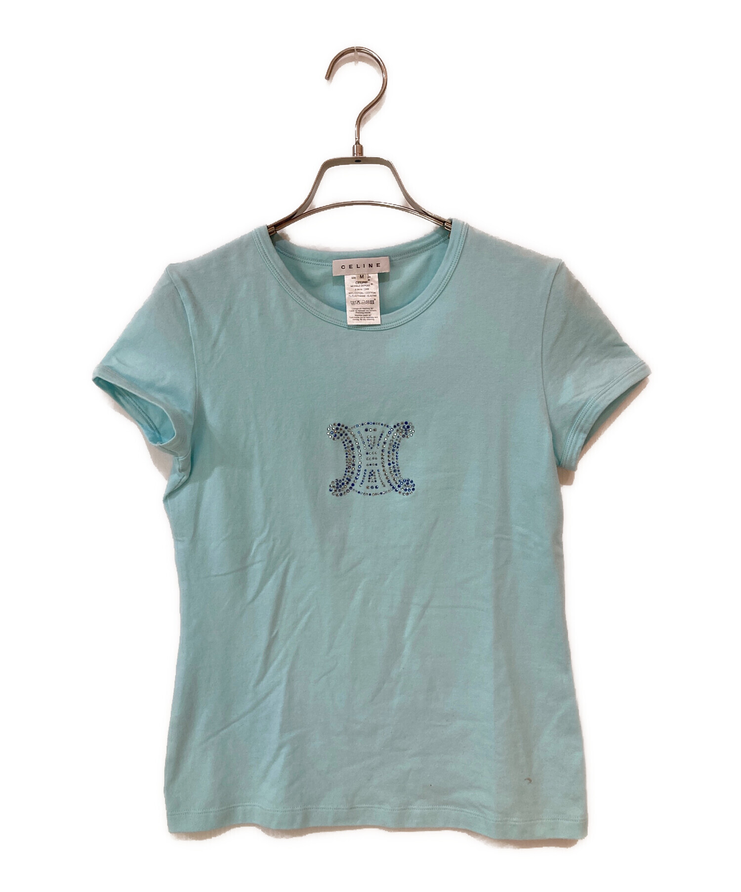 CELINE セリーヌ　スタッズ　カットソー 中古・古着通販】CELINE (セリーヌ) オールドスタッズTシャツ ブルー