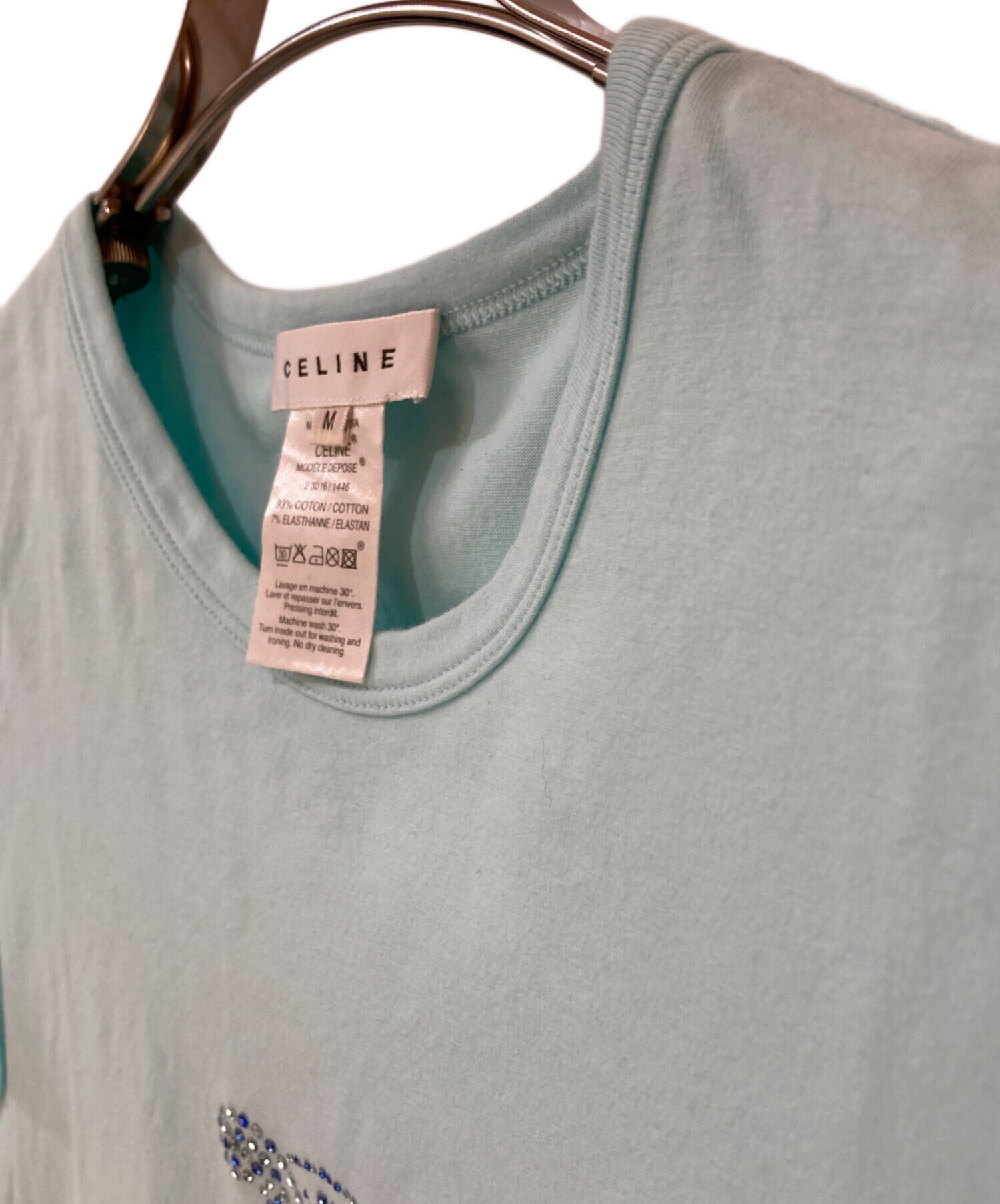 中古・古着通販】CELINE (セリーヌ) オールドスタッズTシャツ ブルー