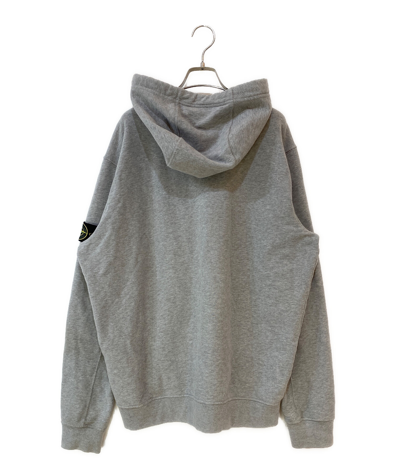 STONE  ストーンアイランド ジップアップパーカー グレー L STONE ISLAND（ストーン アイランド） 25SSモデル バッジワッペン付き